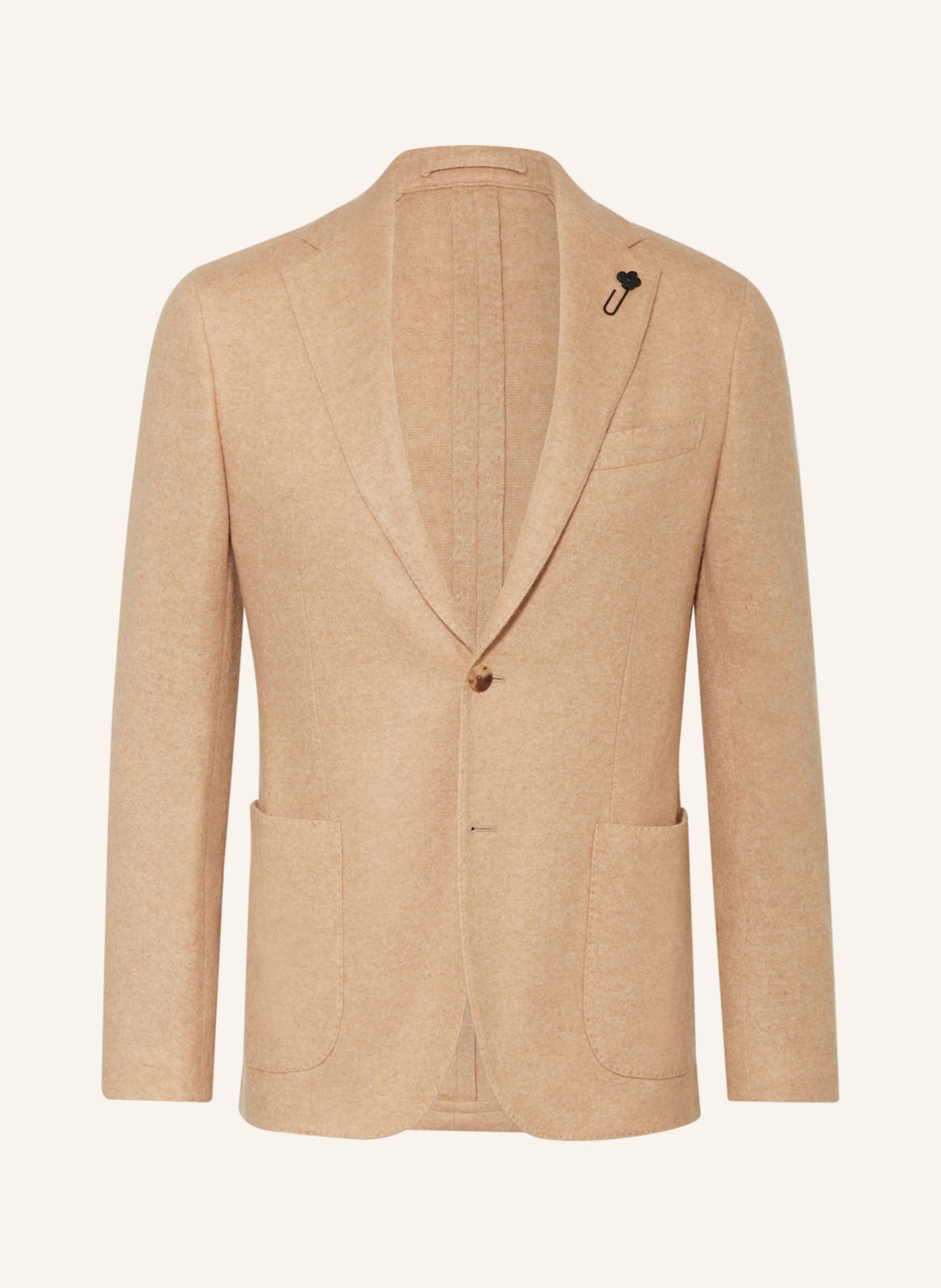 LARDINI Jersey jacket extra slim fit made of alpaca, Color: CAMEL (Image 1)