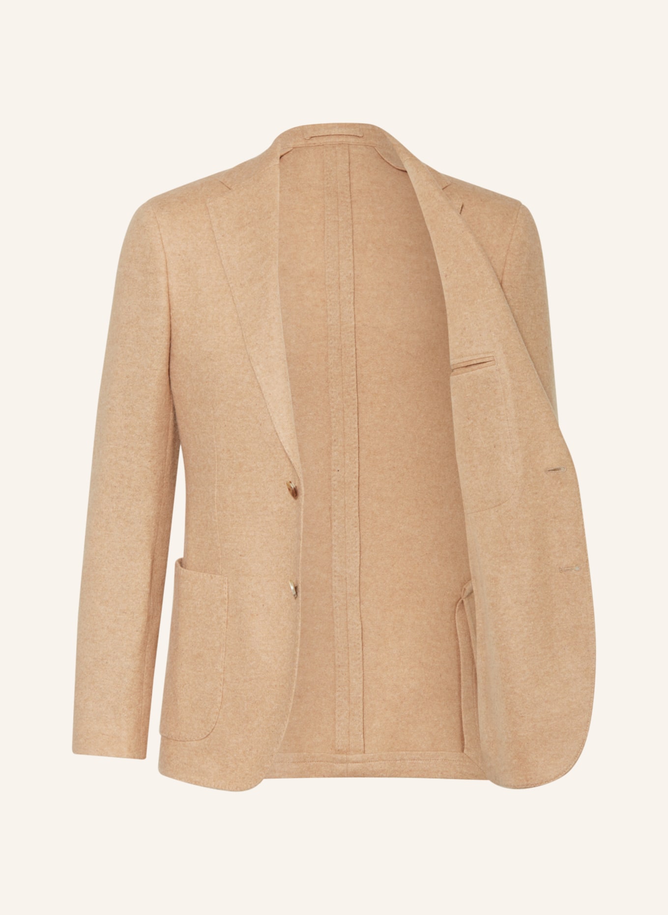 LARDINI Jersey jacket extra slim fit made of alpaca, Color: CAMEL (Image 4)