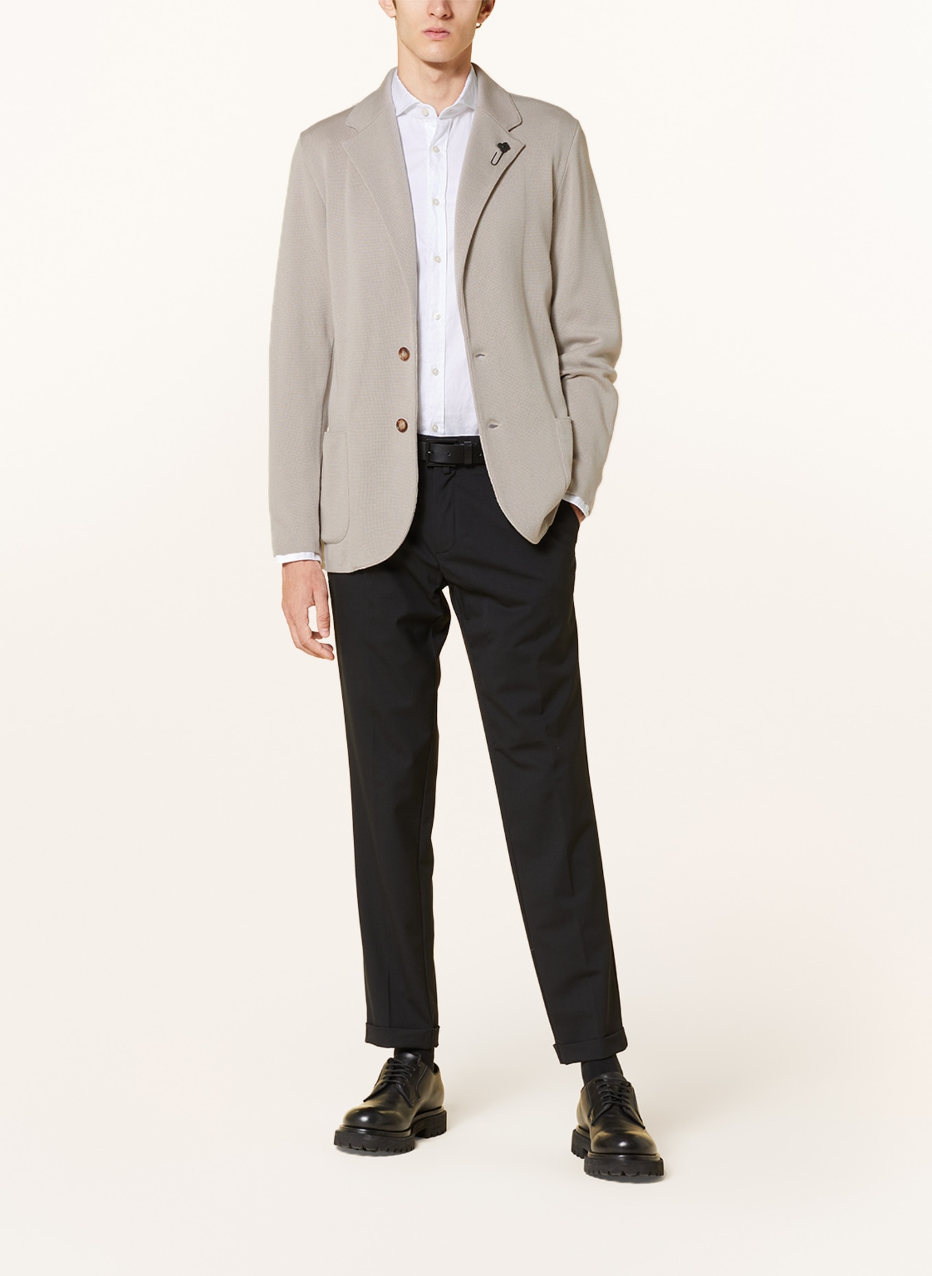 LARDINI Knit blazer extra slim fit, Color: BEIGE (Image 2)