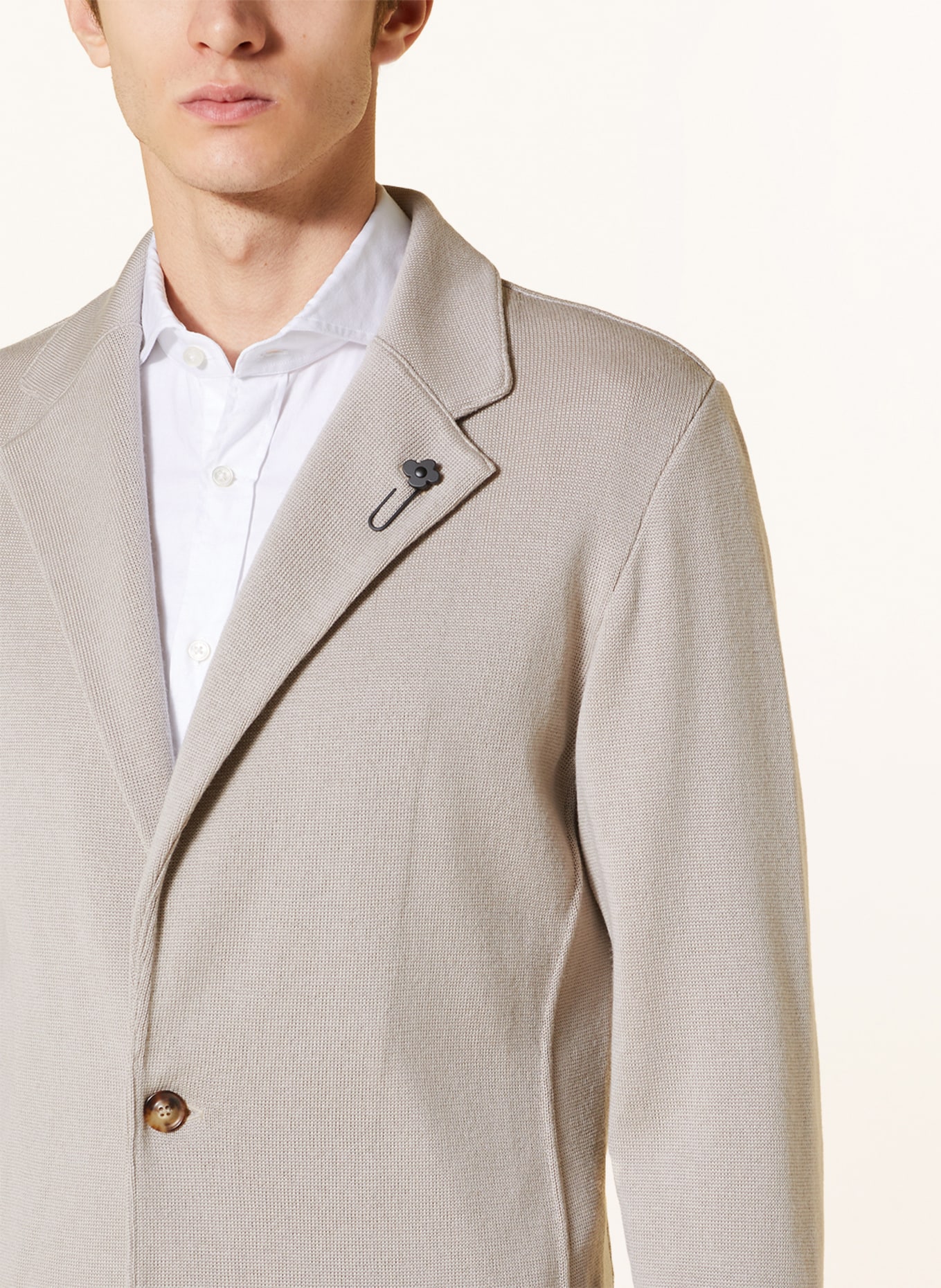 LARDINI Knit blazer extra slim fit, Color: BEIGE (Image 5)