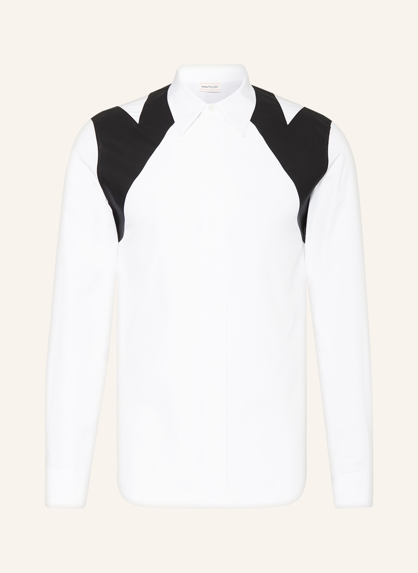 Alexander McQUEEN Shirt slim fit, Color: WHITE/ BLACK (Image 1)
