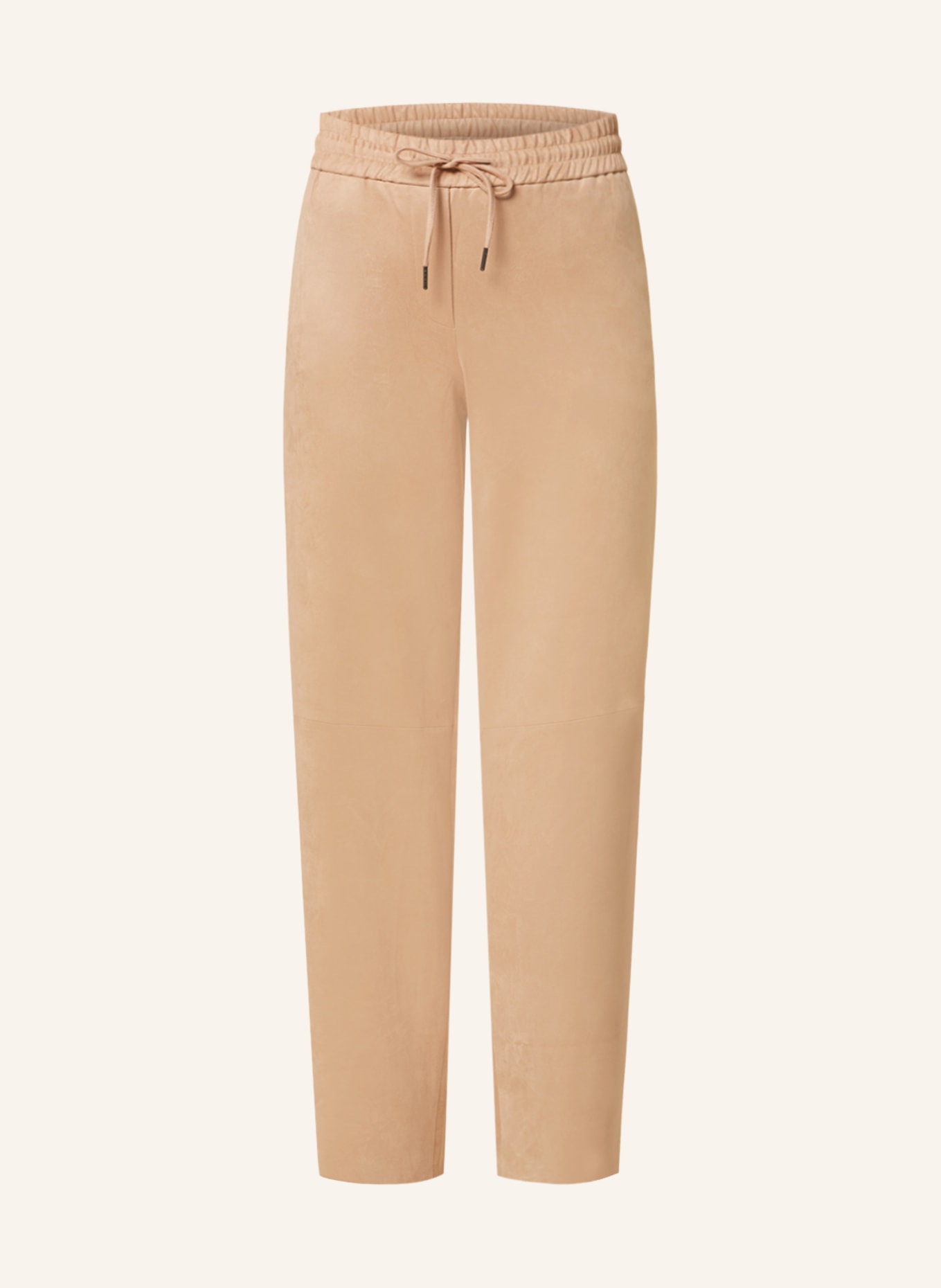 Juvia Trousers AVA in jogger style in leather look, Color: CAMEL (Image 1)