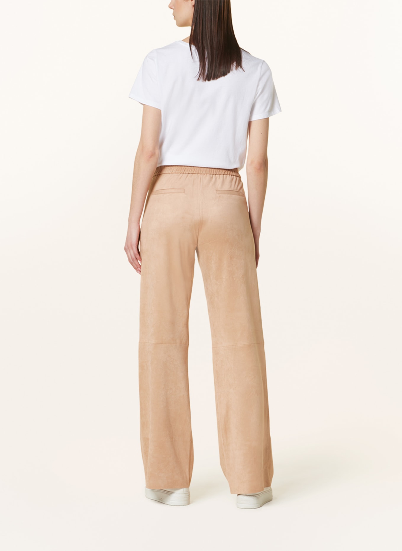 Juvia Trousers AVA in jogger style in leather look, Color: CAMEL (Image 3)