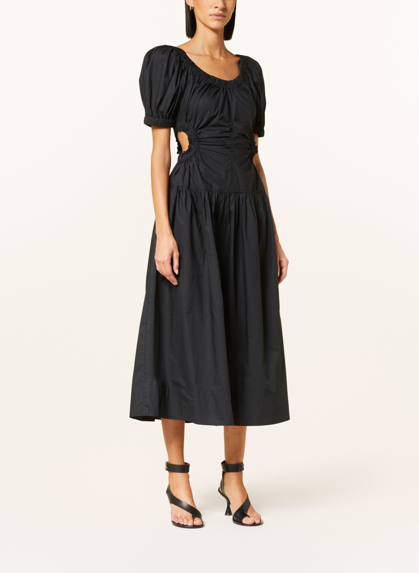 ULLA JOHNSON Dress GOLDA with cut-outs, Color: BLACK (Image 2)