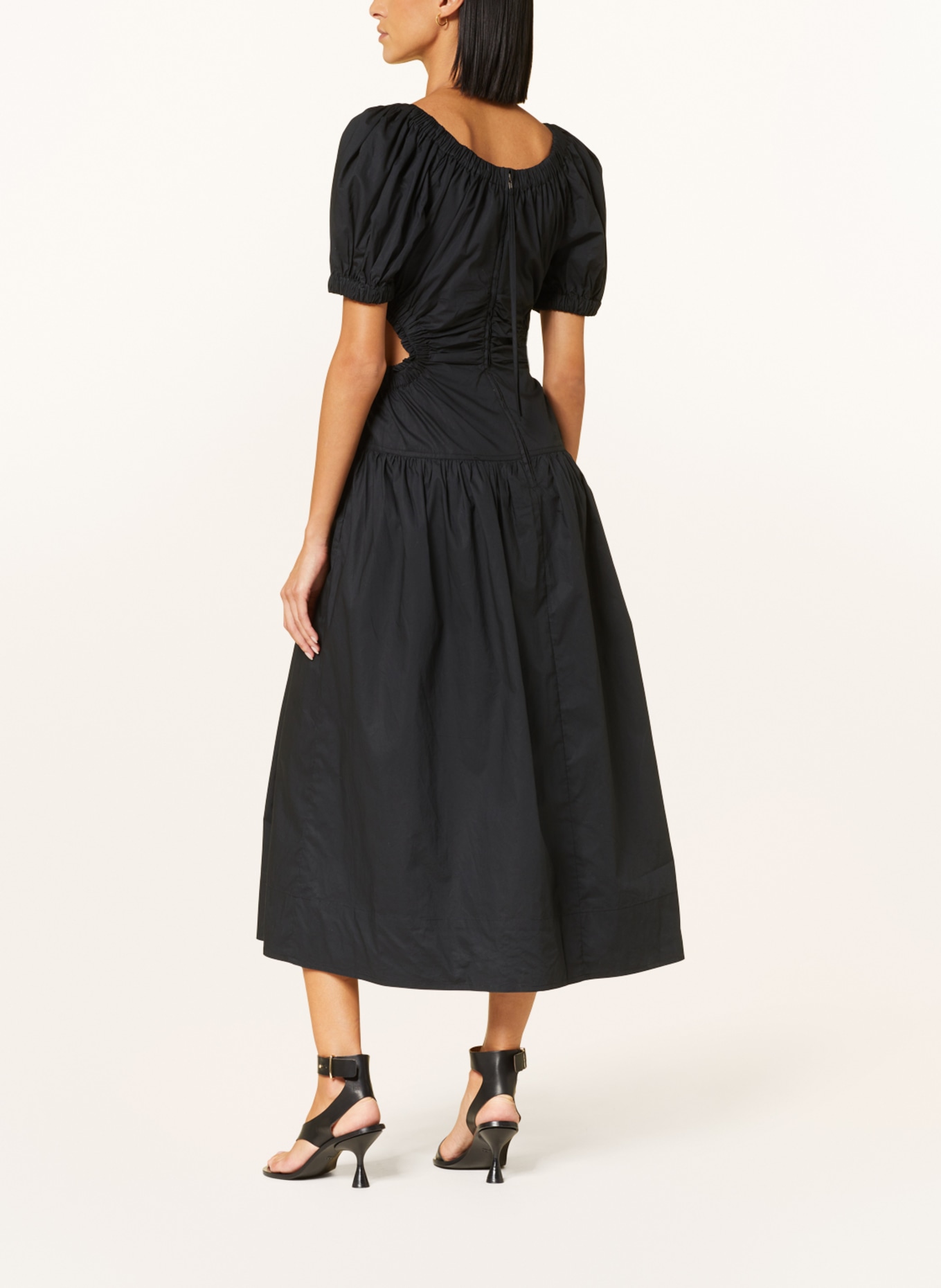 ULLA JOHNSON Dress GOLDA with cut-outs, Color: BLACK (Image 3)
