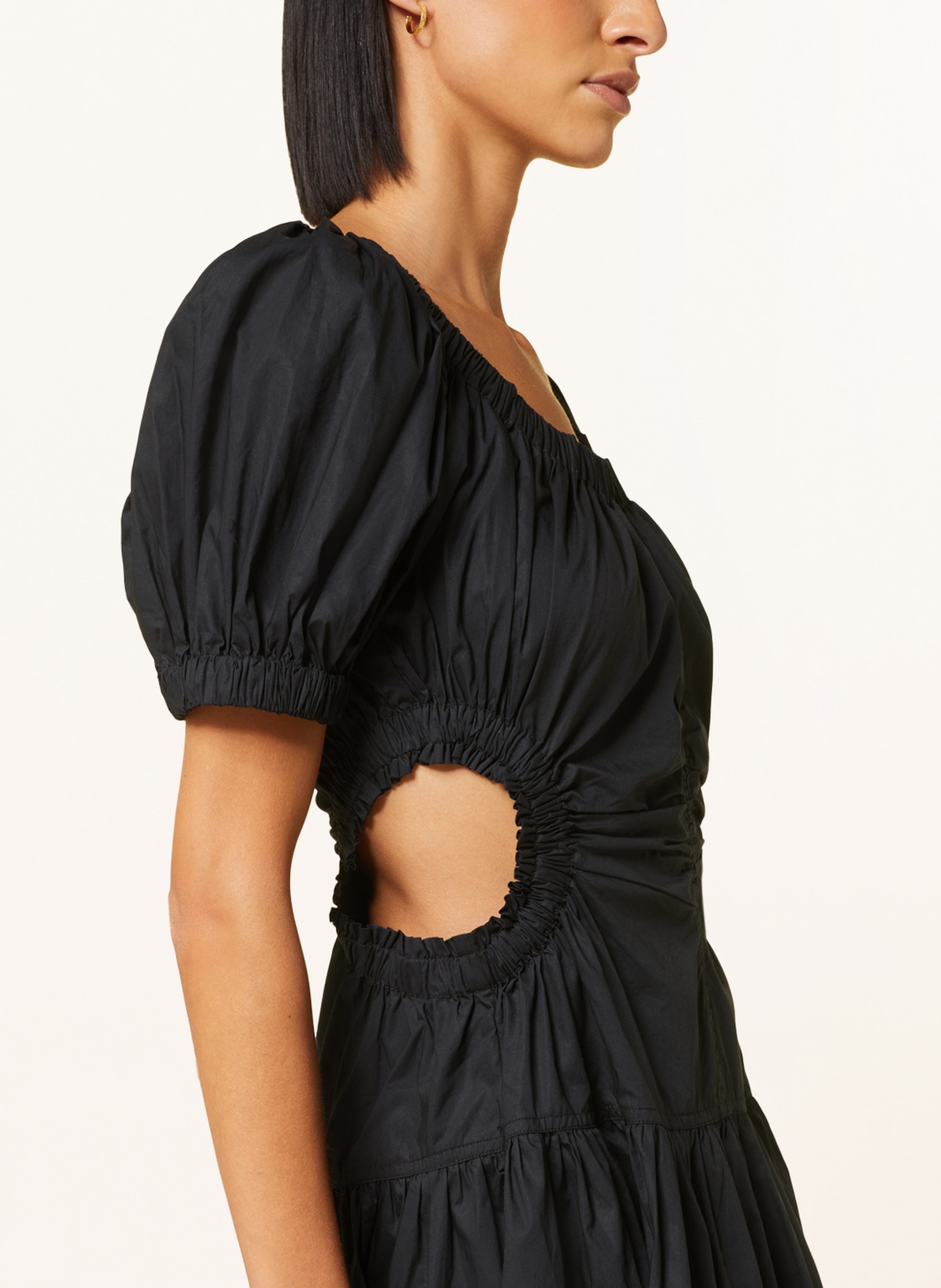 ULLA JOHNSON Dress GOLDA with cut-outs, Color: BLACK (Image 4)