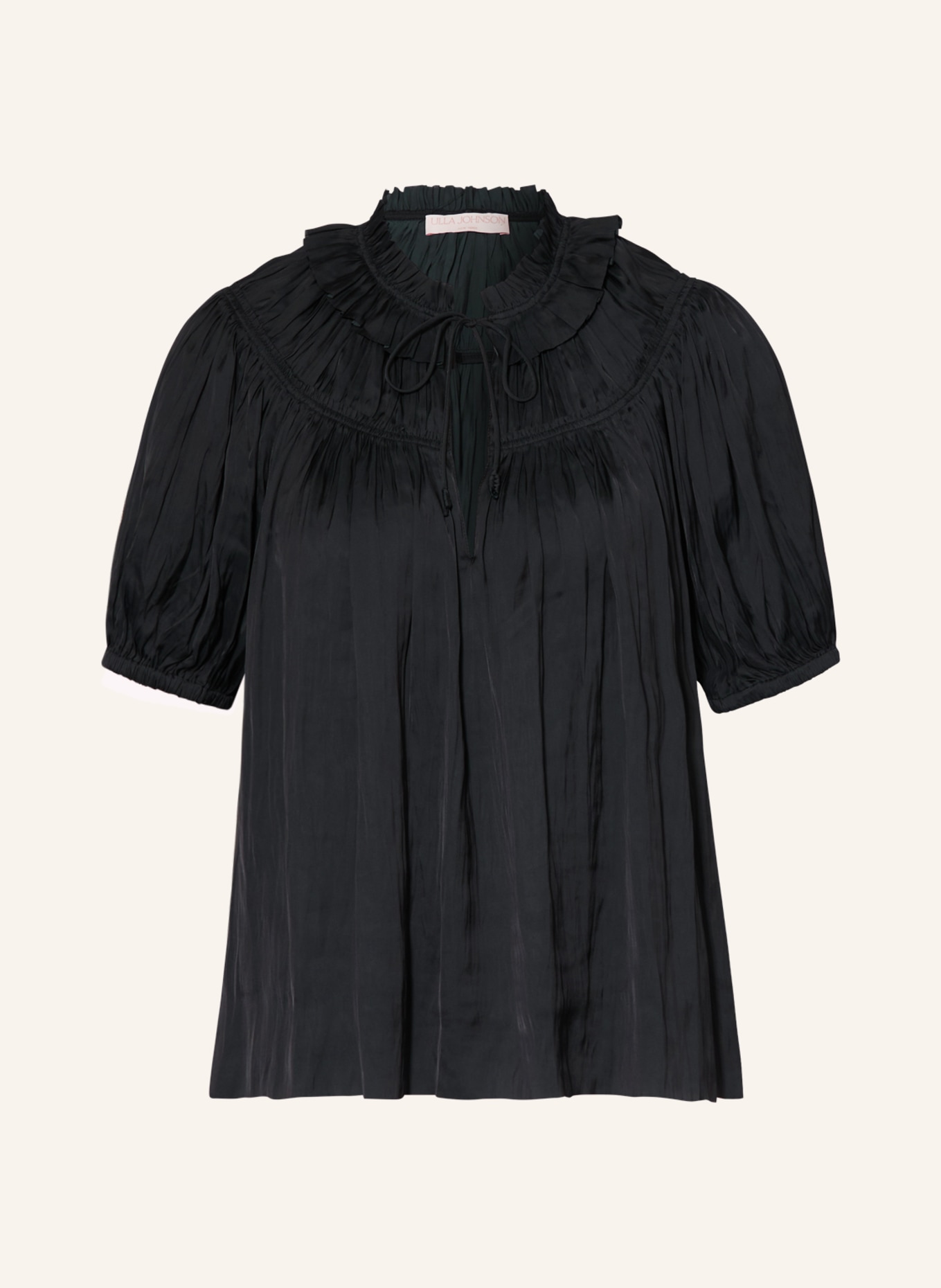 ULLA JOHNSON Shirt blouse ELENI in satin, Color: BLACK (Image 1)