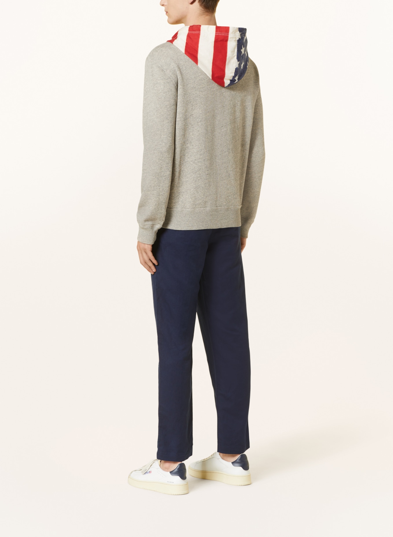 POLO RALPH LAUREN Sweat jacket in mixed materials, Color: GRAY (Image 3)