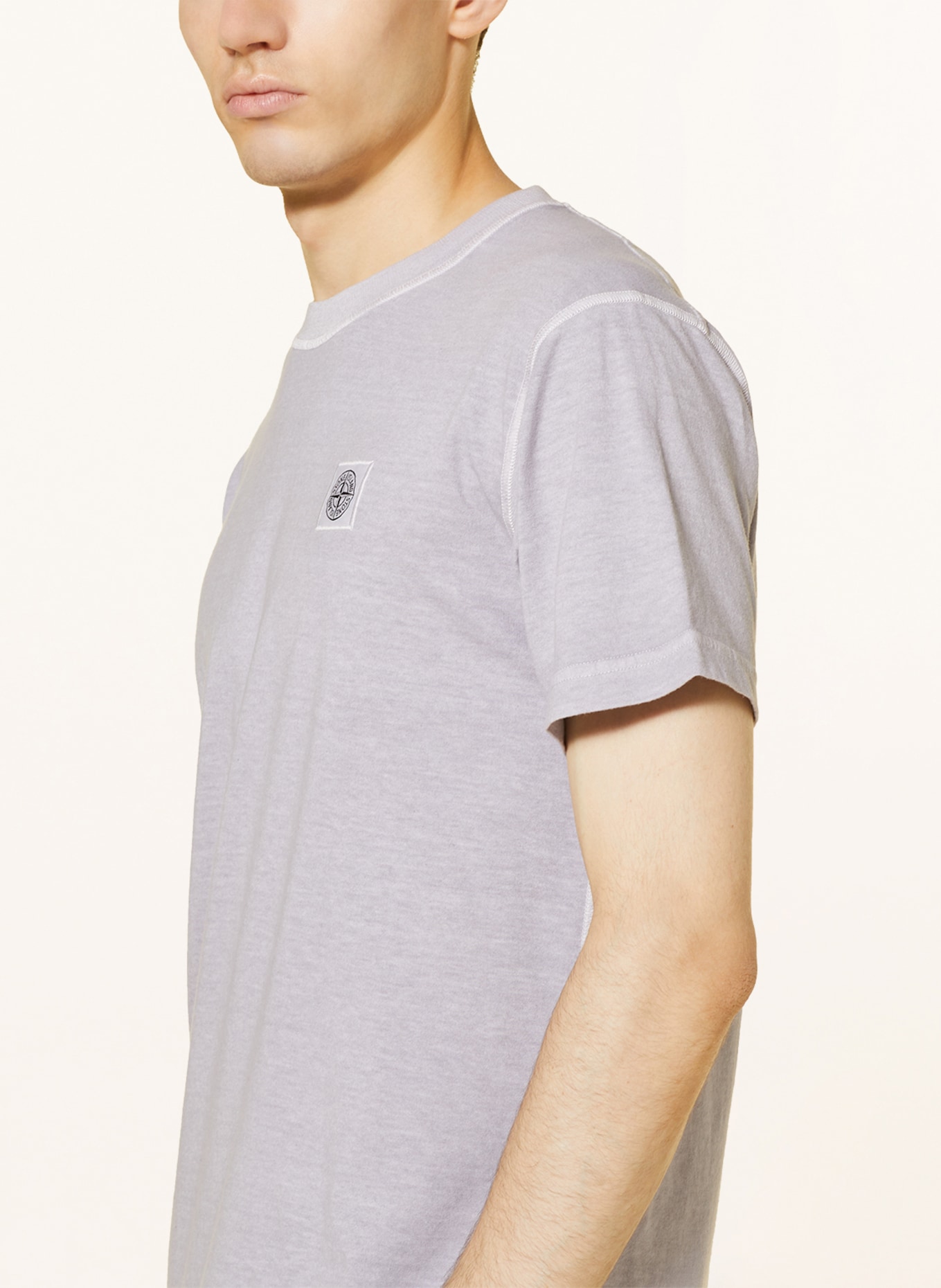STONE ISLAND T shirt in light purple