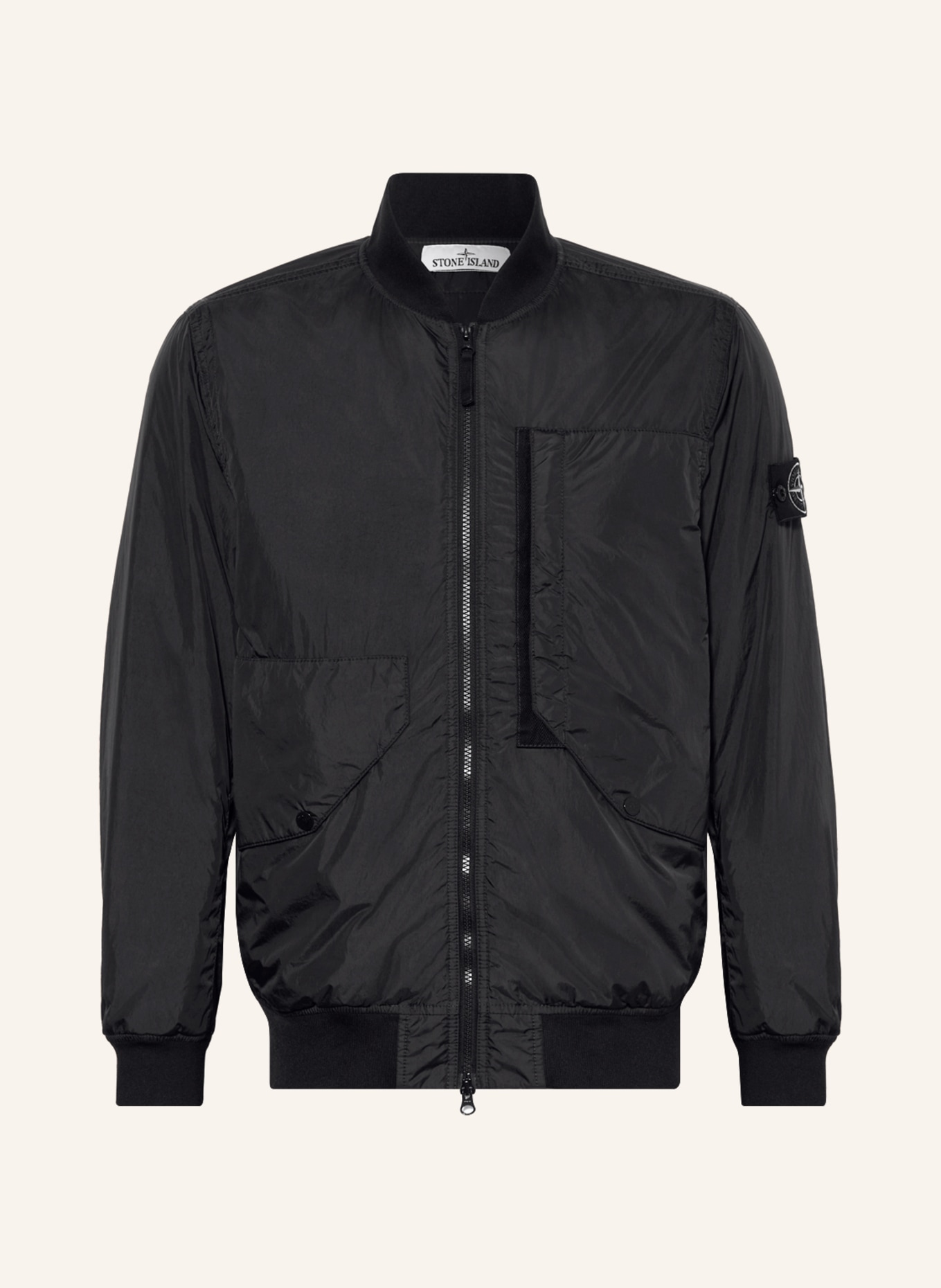 STONE ISLAND Bomber jacket, Color: BLACK (Image 1)