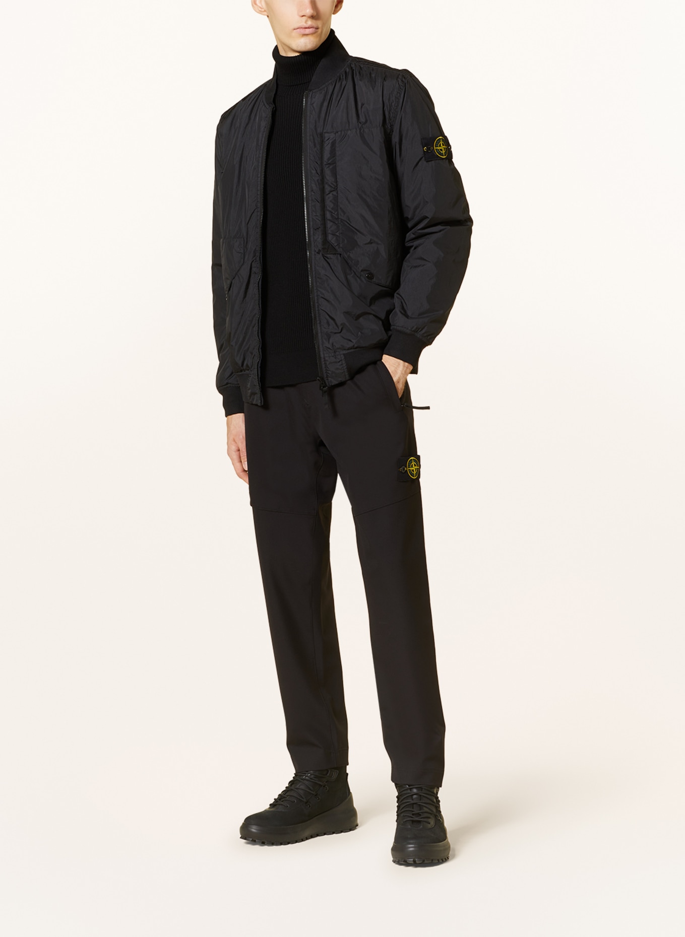 STONE ISLAND Bomber jacket, Color: BLACK (Image 2)