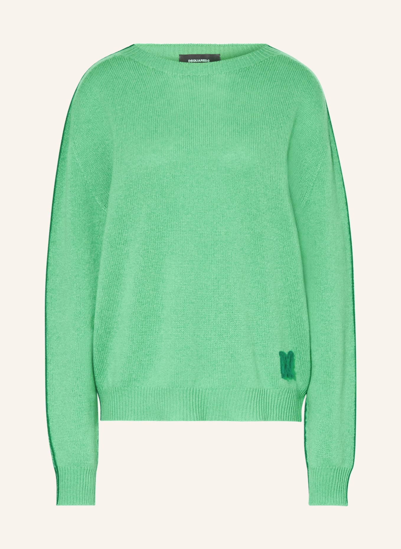 DSQUARED2 Oversized-Pullover mit Cashmere, Farbe: HELLGRÜN/ GRÜN (Bild 1)