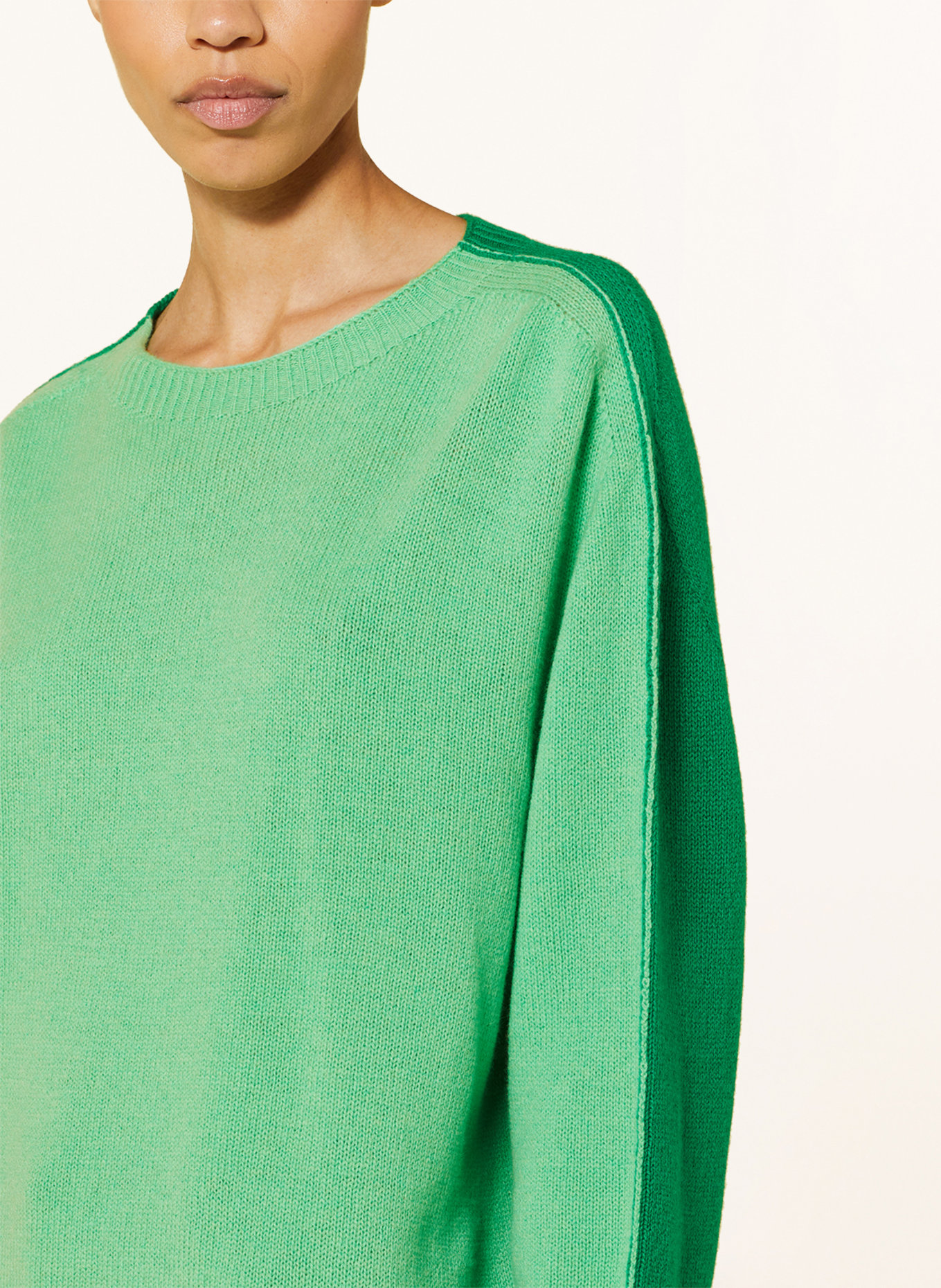 DSQUARED2 Oversized sweater with cashmere, Color: LIGHT GREEN/ GREEN (Image 4)