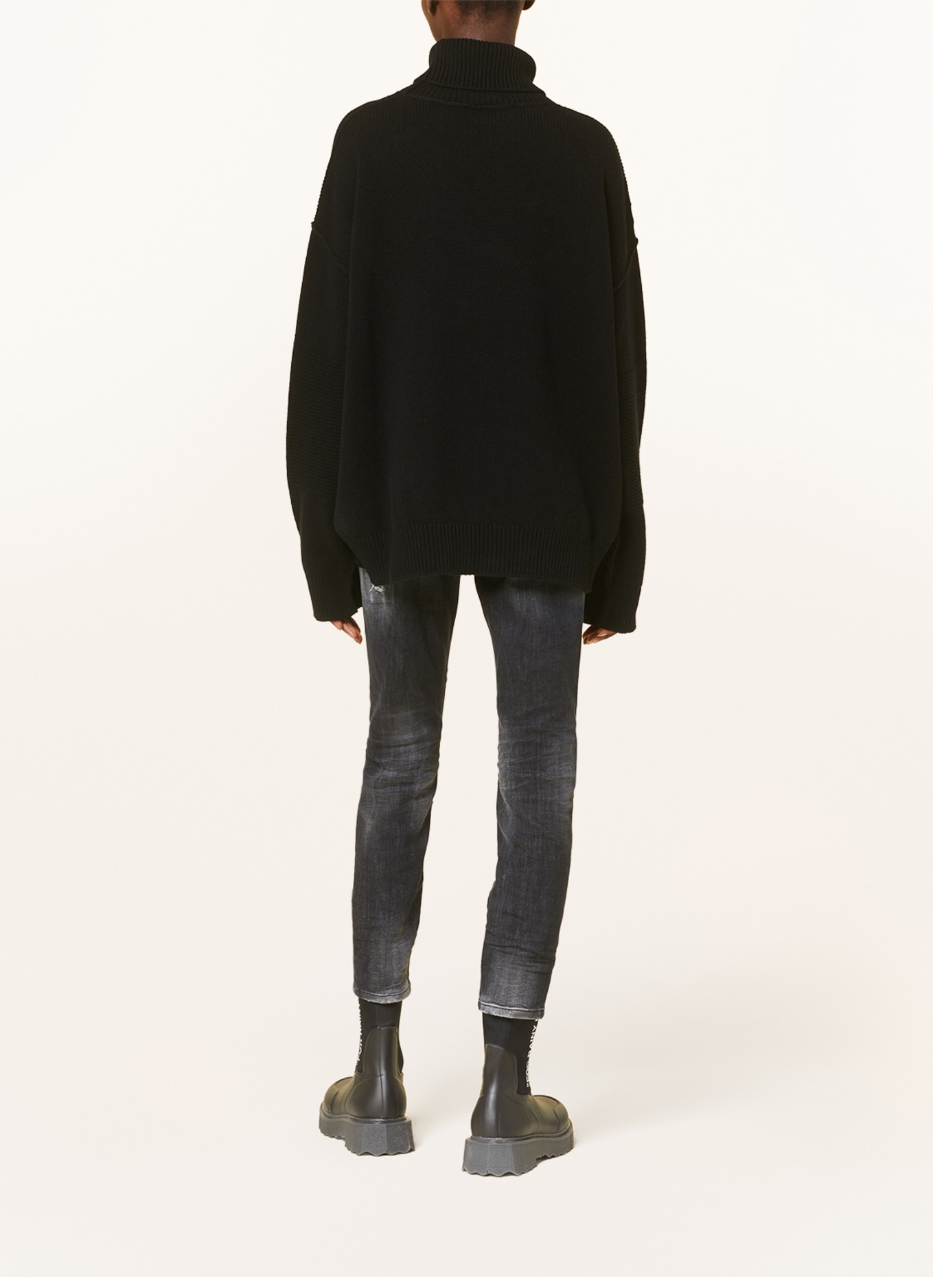 DSQUARED2 Oversized turtleneck sweater, Color: BLACK (Image 3)
