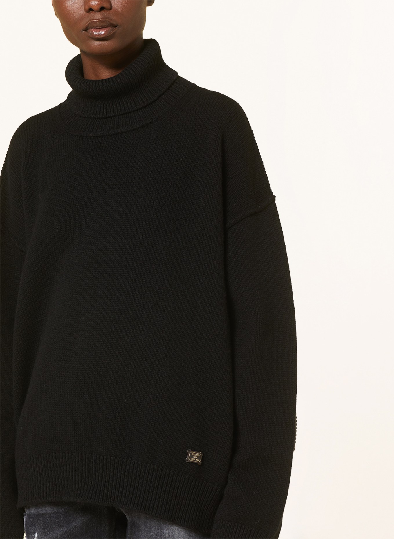 DSQUARED2 Oversized turtleneck sweater, Color: BLACK (Image 4)
