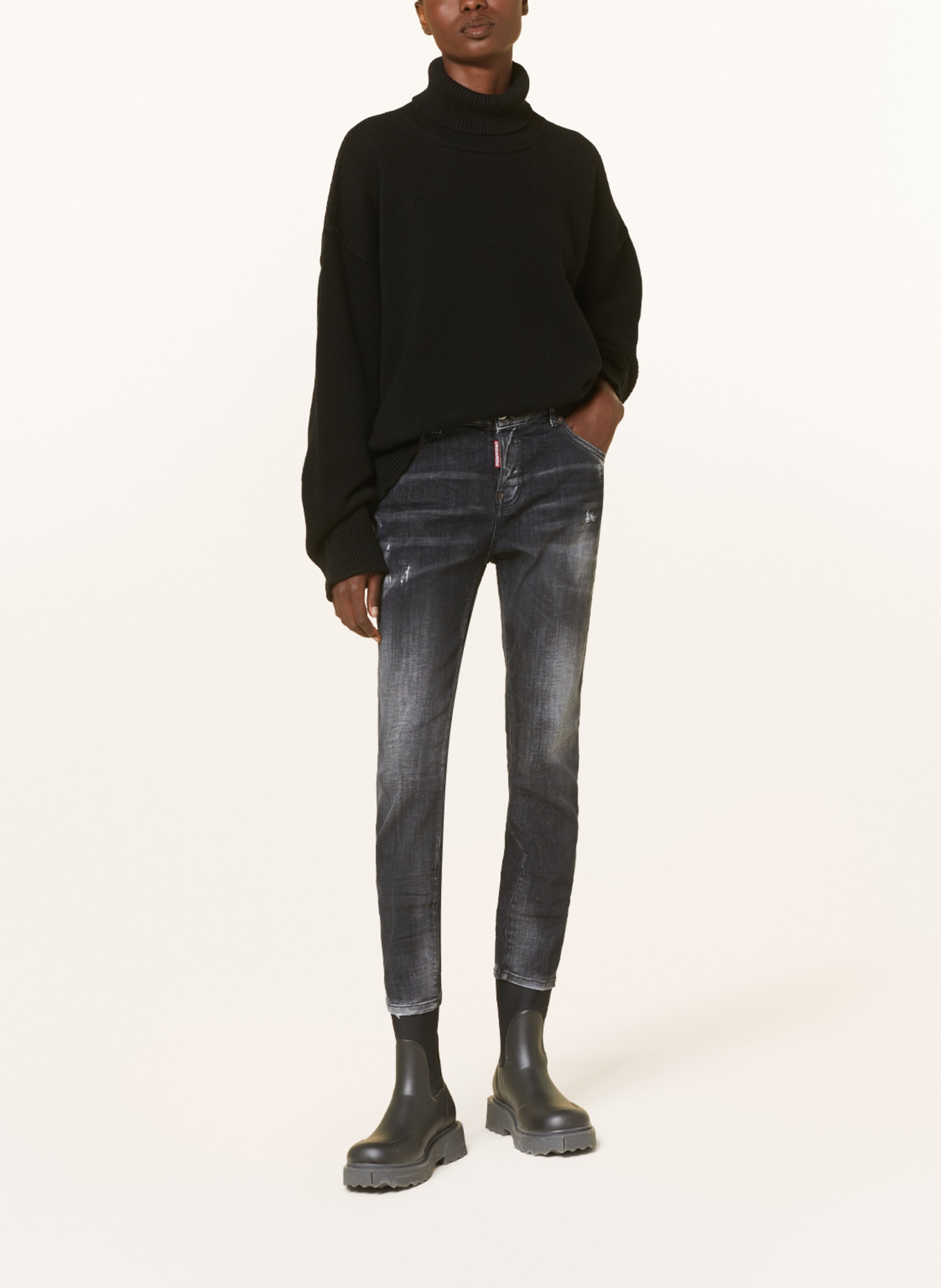DSQUARED2 7/8 jeans COOL GIRL, Color: BLACK (Image 2)