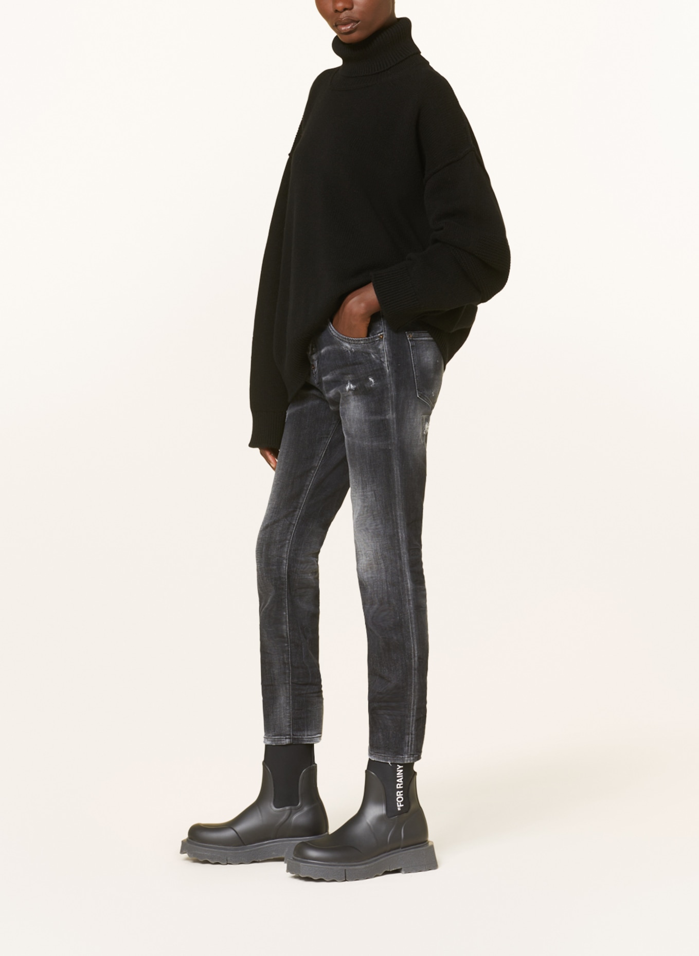 DSQUARED2 7/8 jeans COOL GIRL, Color: BLACK (Image 4)