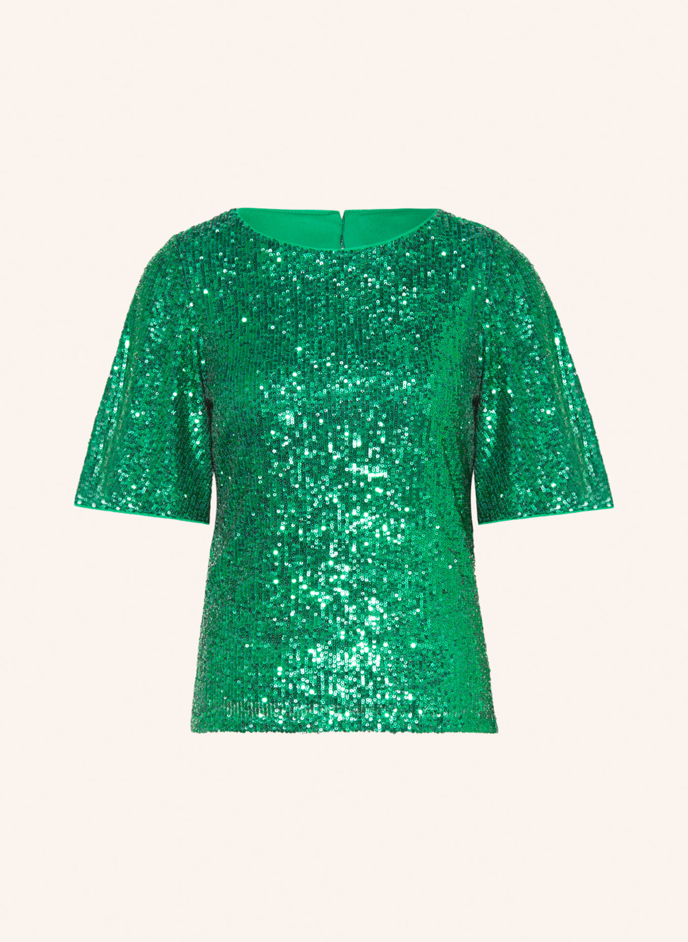 V by Vera Mont Shirt blouse with sequins and cut-out, Color: GREEN (Image 1)