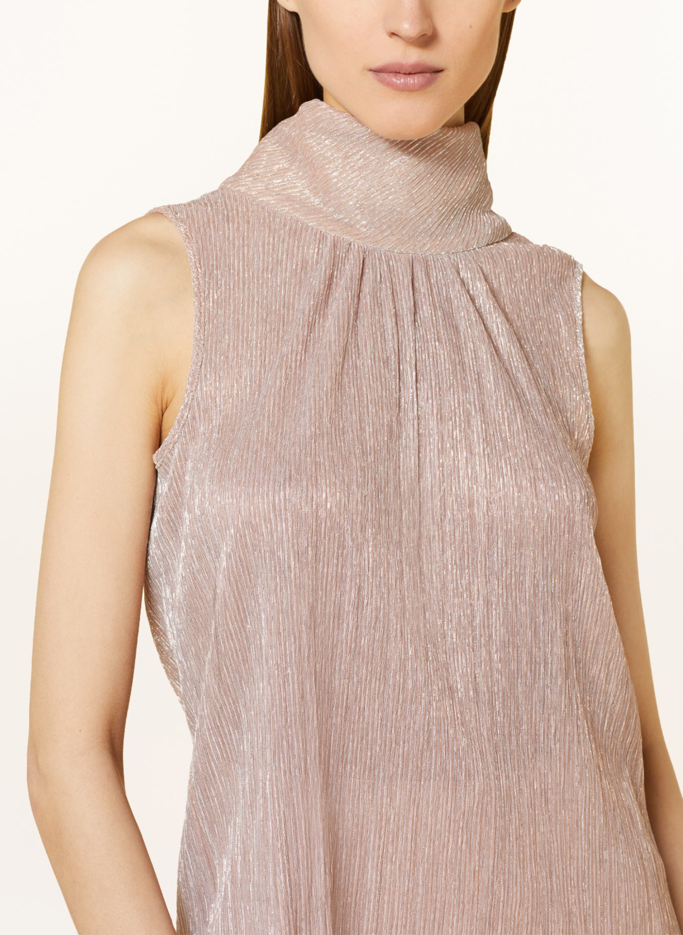 TALBOT RUNHOF Blouse top with bow tie and glitter thread, Color: ROSE (Image 4)
