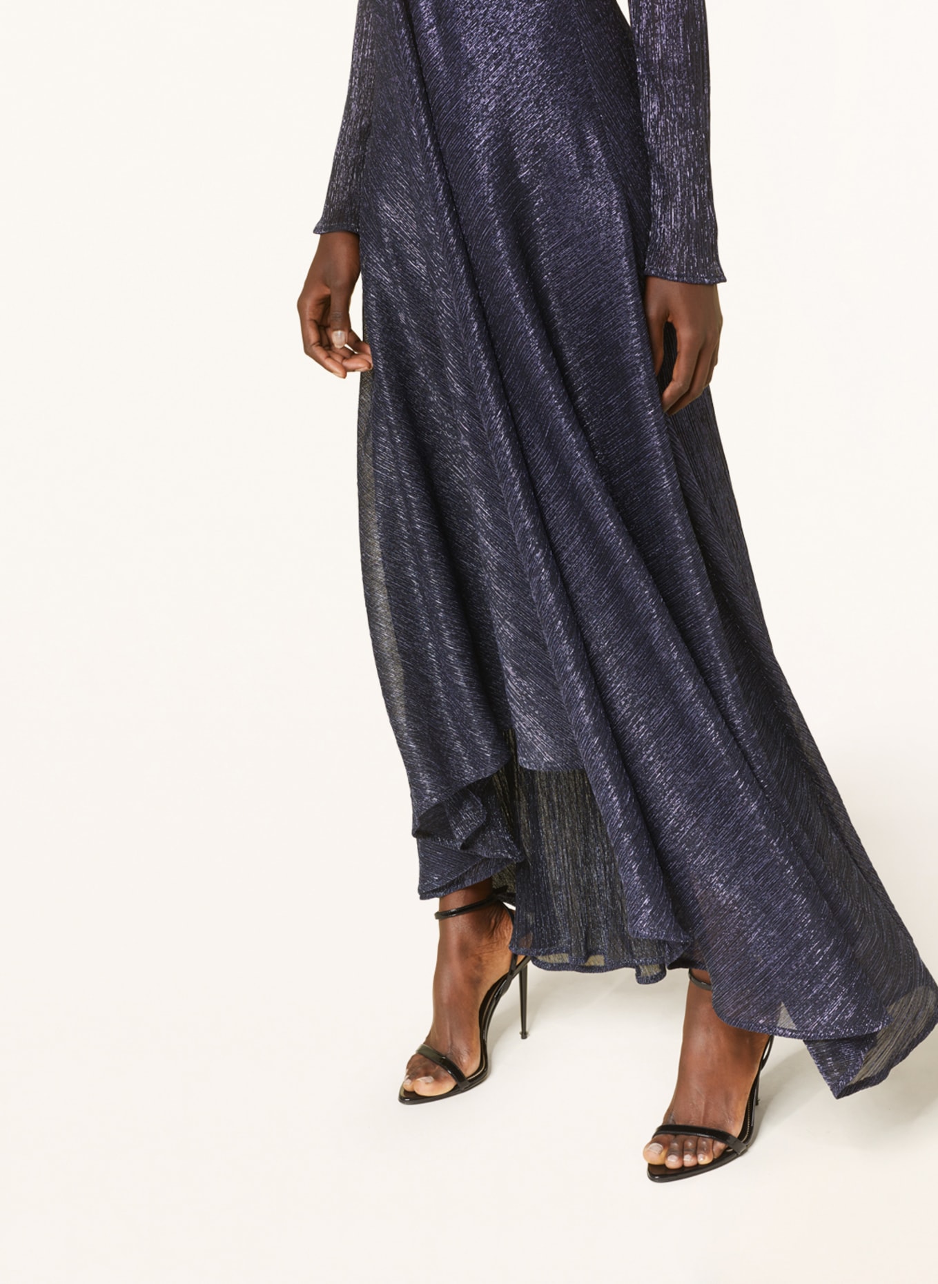 TALBOT RUNHOF Evening dress with glitter thread, Color: BLUE (Image 4)