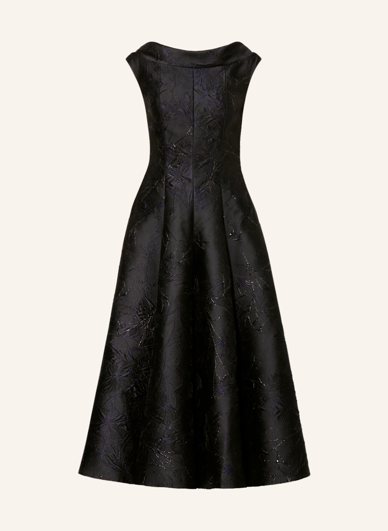 TALBOT RUNHOF Żakardowa sukienka z błyszczącą przędzą, Kolor: GRANATOWY (Obrazek 1)