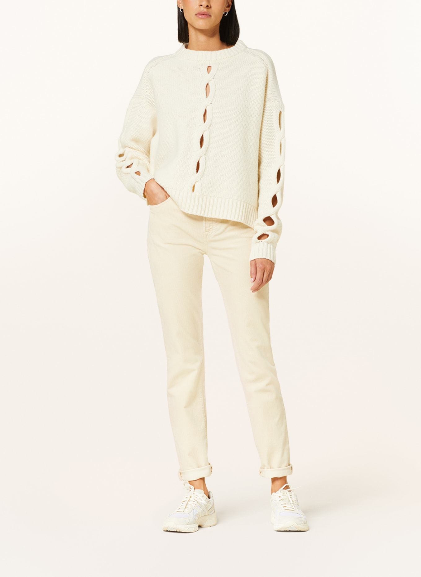 7 for all mankind Corduroy trousers ROXANNE, Color: TA WHITE (Image 2)