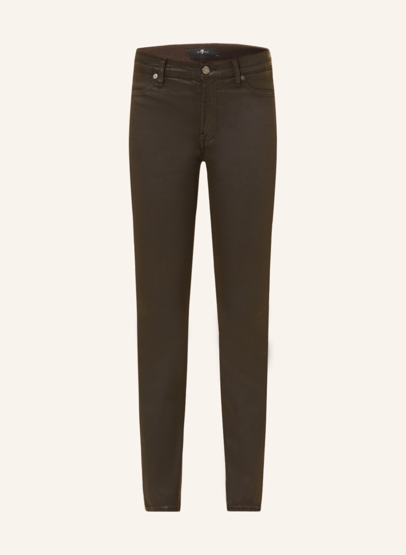 7 for all mankind Coated jeans SKINNY SLIM ILLUSION, Color: DARK BROWN (Image 1)