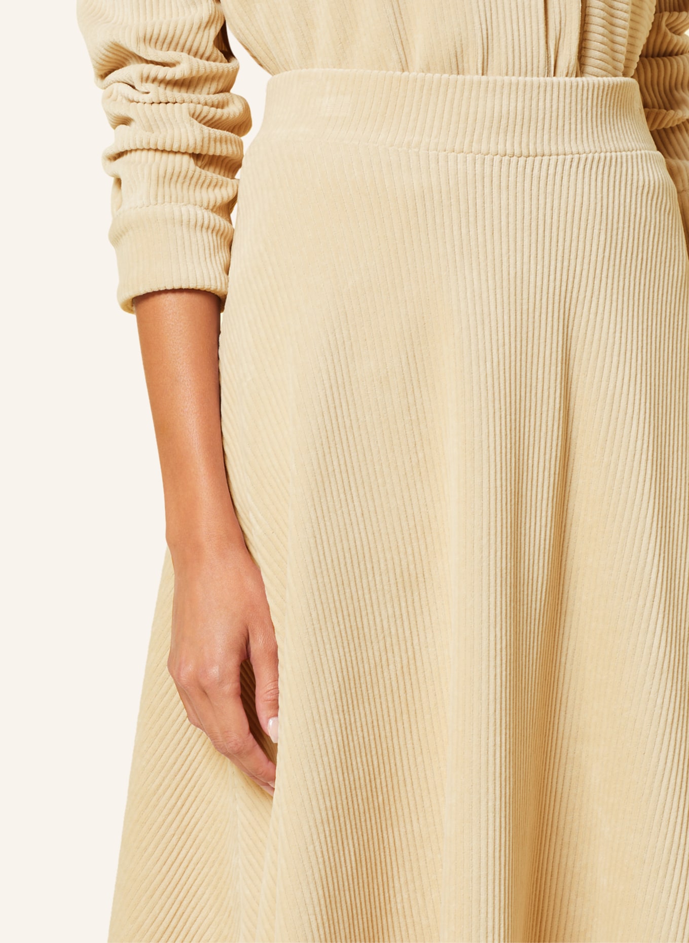 MRS & HUGS Corduroy skirt, Color: CREAM (Image 4)