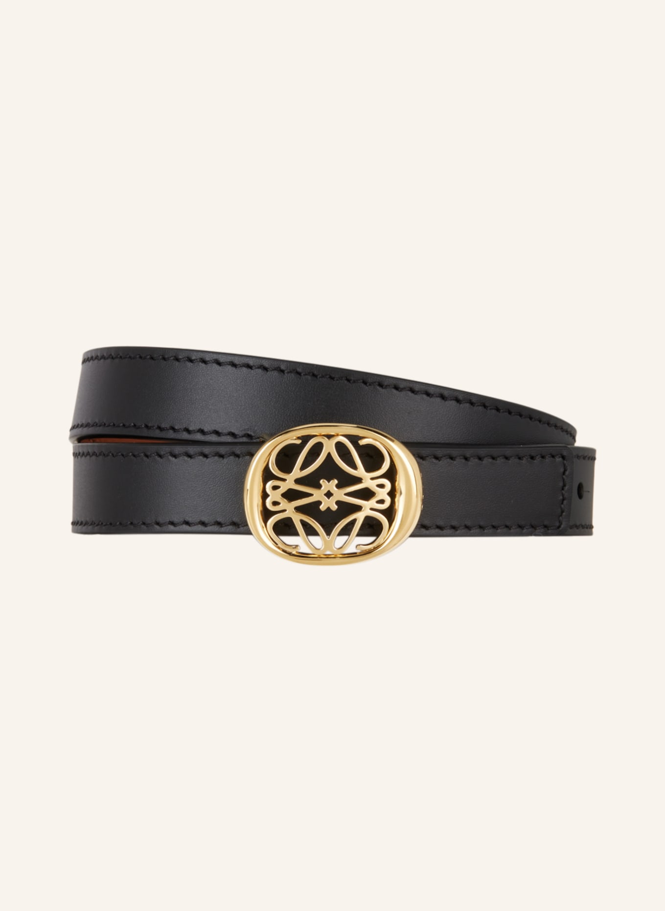 LOEWE Reversible leather belt, Color: BLACK (Image 1)