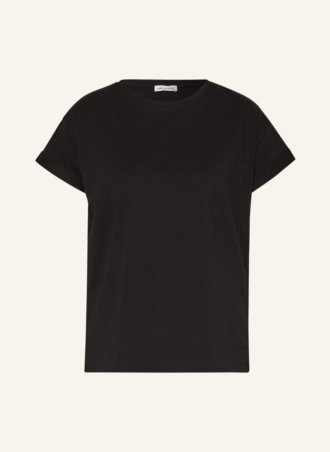 MRS & HUGS T-shirt, Color: BLACK (Image 1)