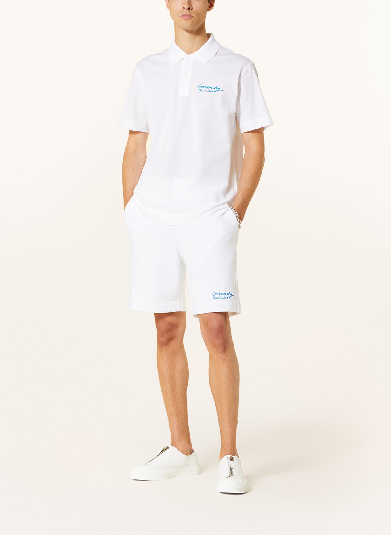 GIVENCHY Piqué polo shirt, Color: WHITE (Image 2)
