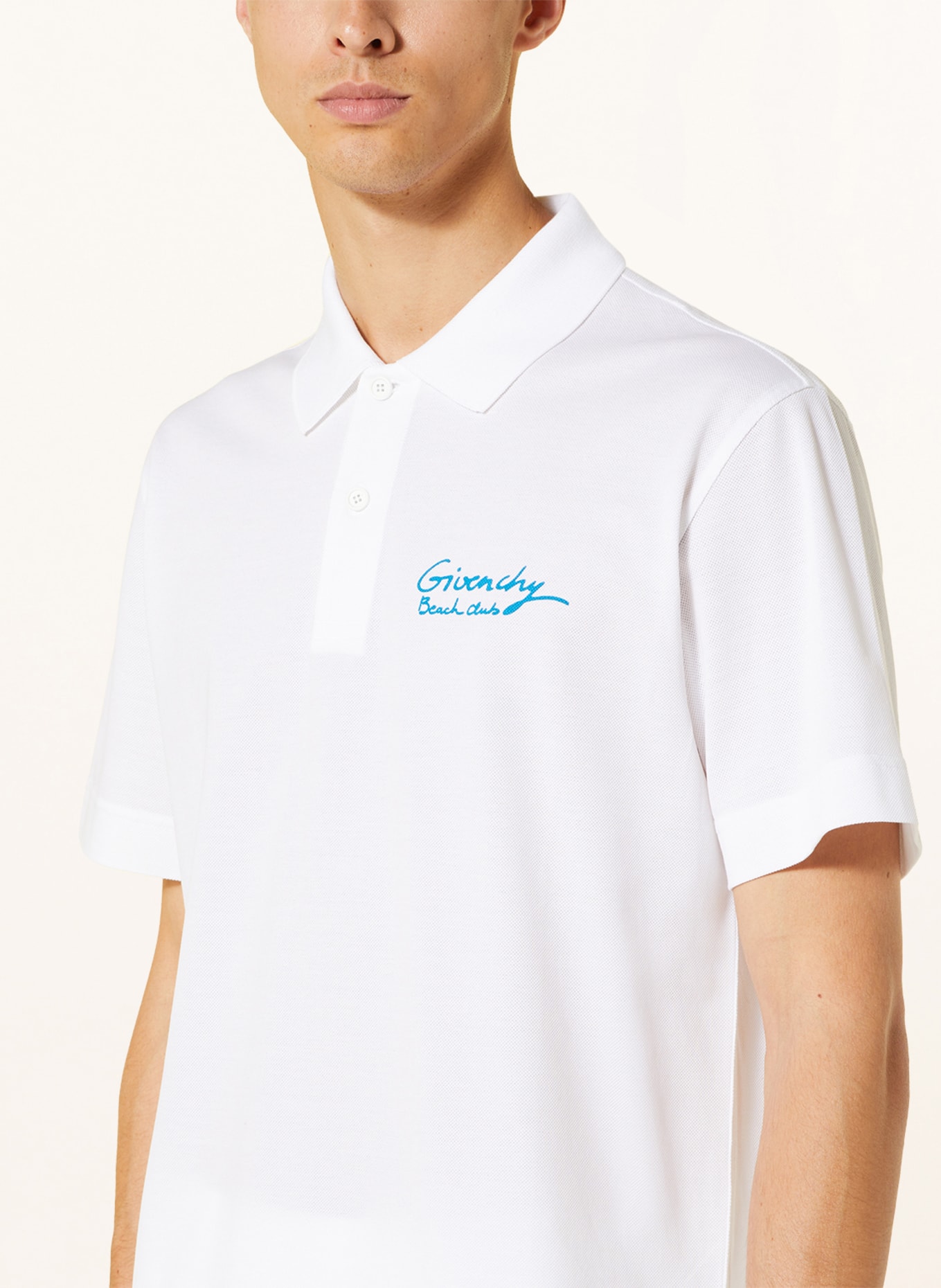 GIVENCHY Piqué polo shirt, Color: WHITE (Image 4)