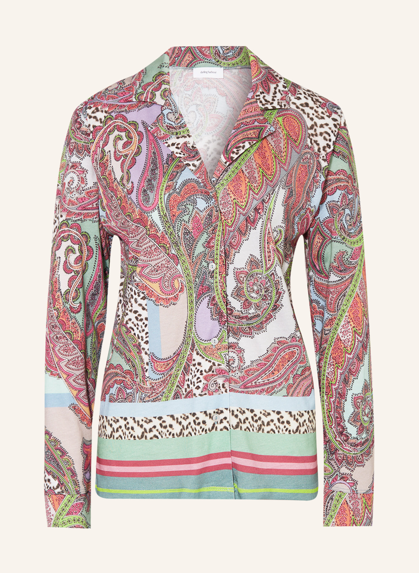 darling harbour Pajama shirt, Color: PINK/ NEON GREEN/ LIGHT PURPLE (Image 1)