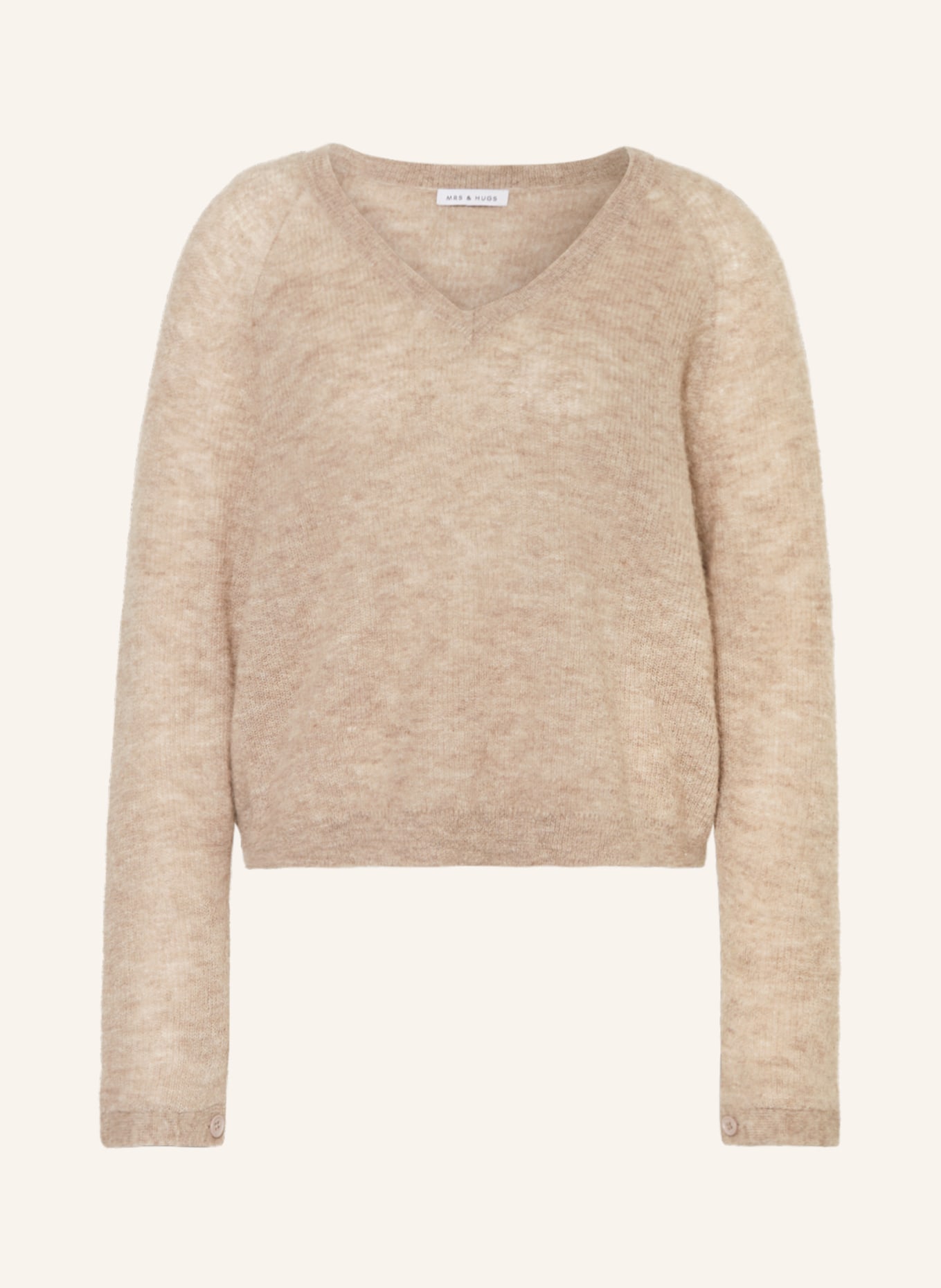MRS & HUGS Sweater with alpaca, Color: BEIGE (Image 1)