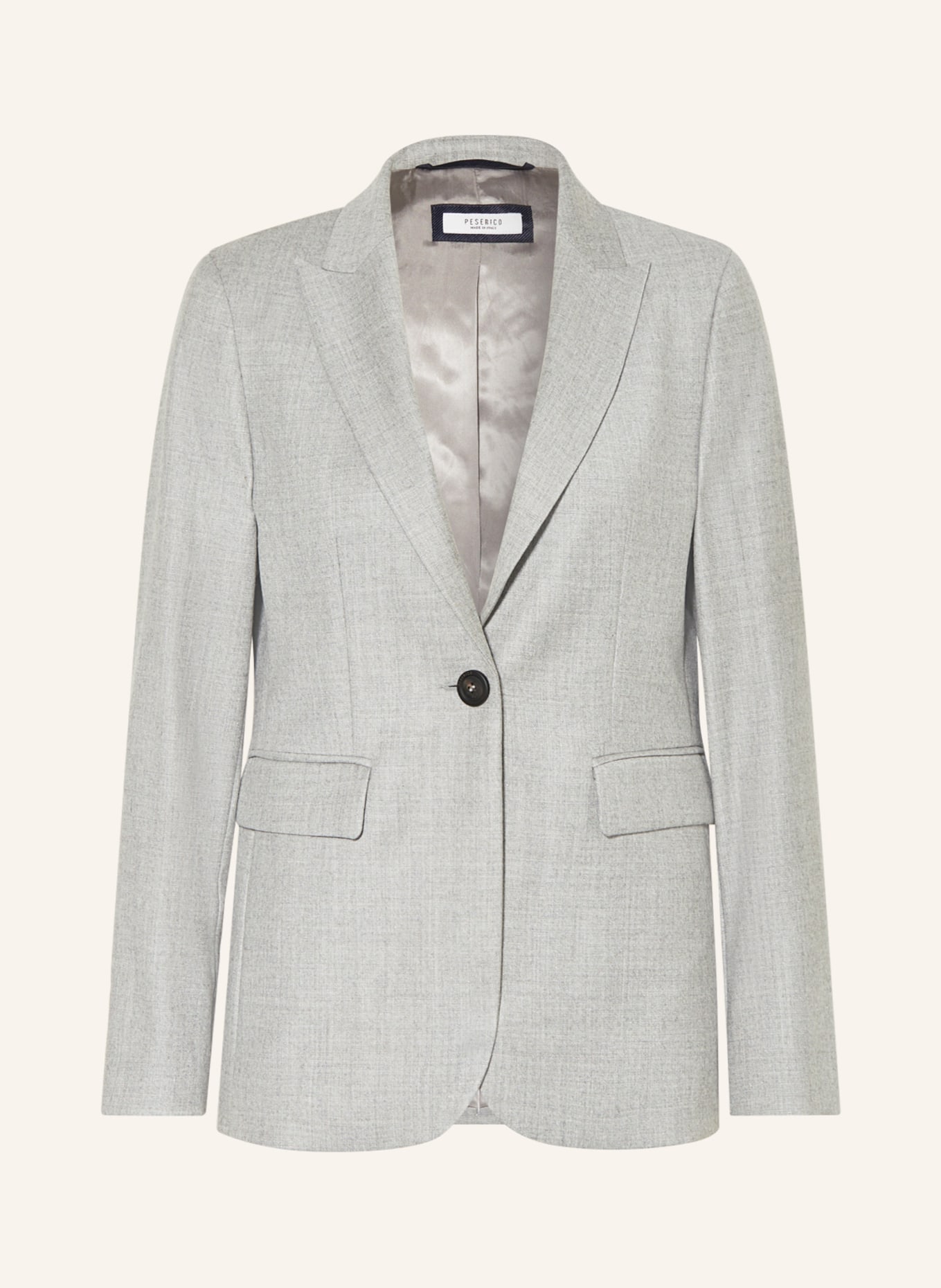 PESERICO Blazer with glitter thread, Color: GRAY (Image 1)