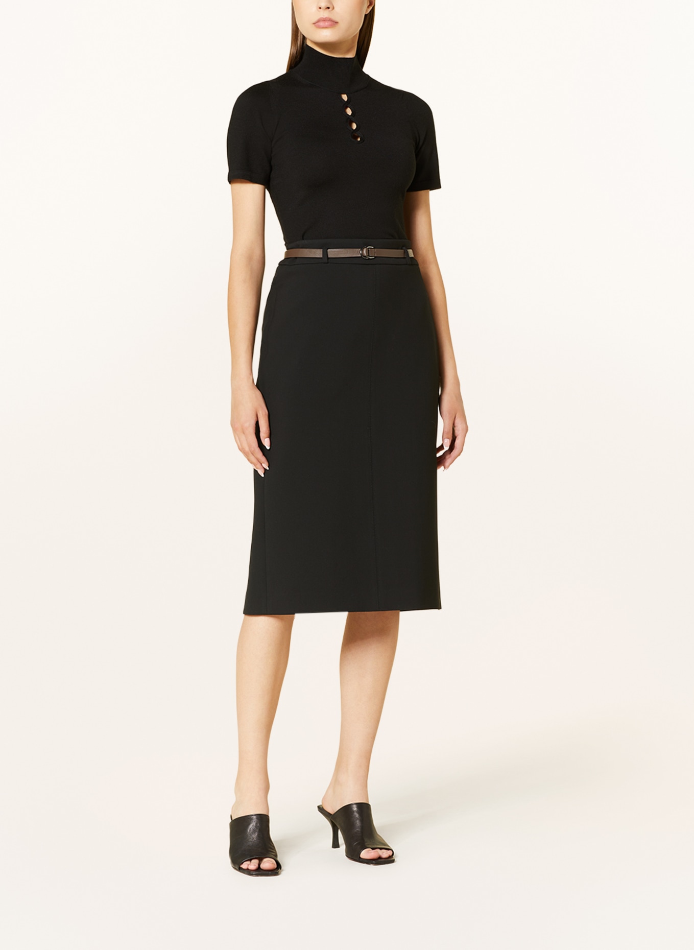 PESERICO Skirt, Color: BLACK (Image 2)