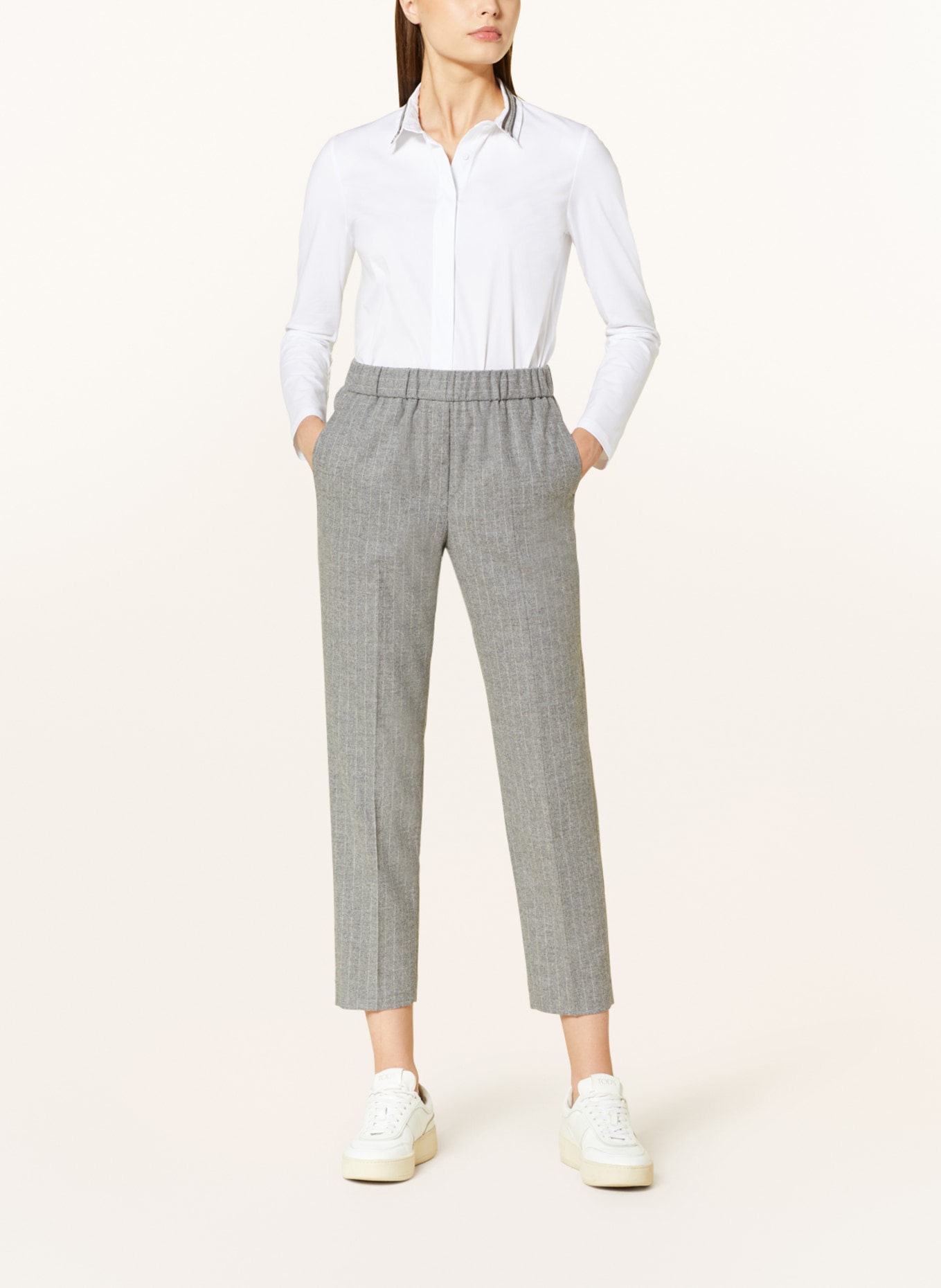 PESERICO Flannel trousers, Color: GRAY (Image 2)