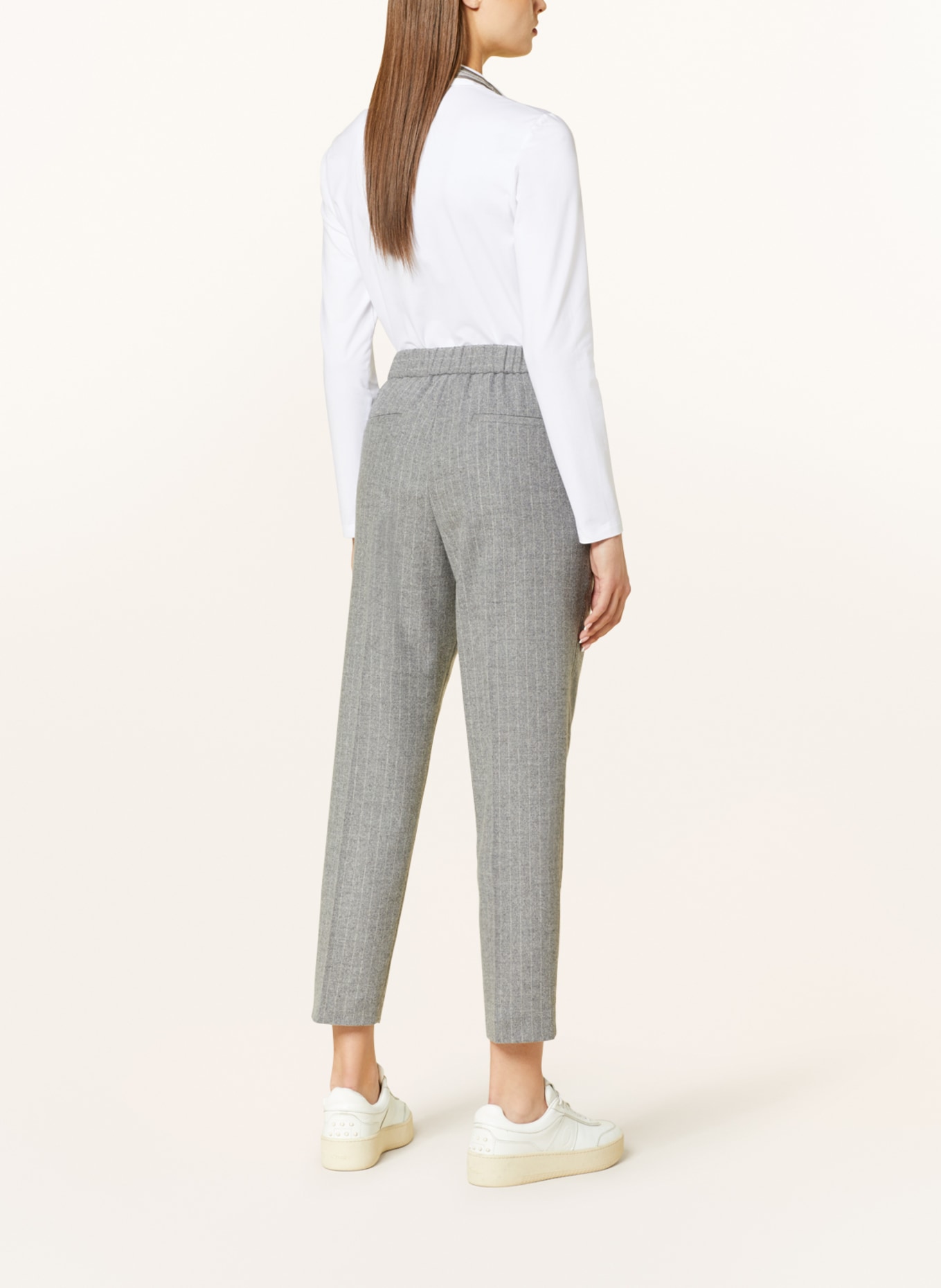 PESERICO Flannel trousers, Color: GRAY (Image 3)