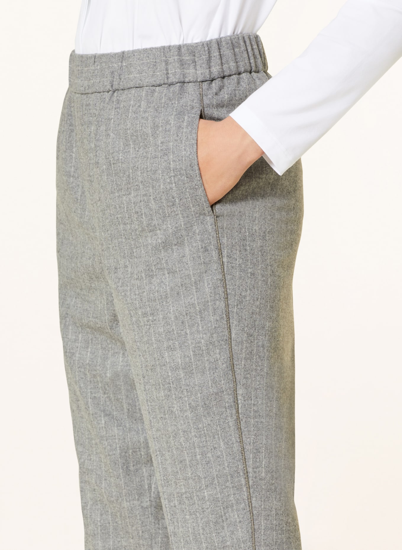 PESERICO Flannel trousers, Color: GRAY (Image 5)