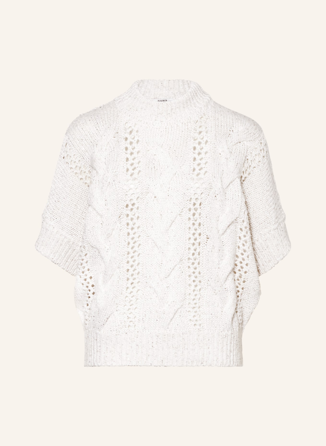 PESERICO Sweater with sequins, Color: CREAM (Image 1)