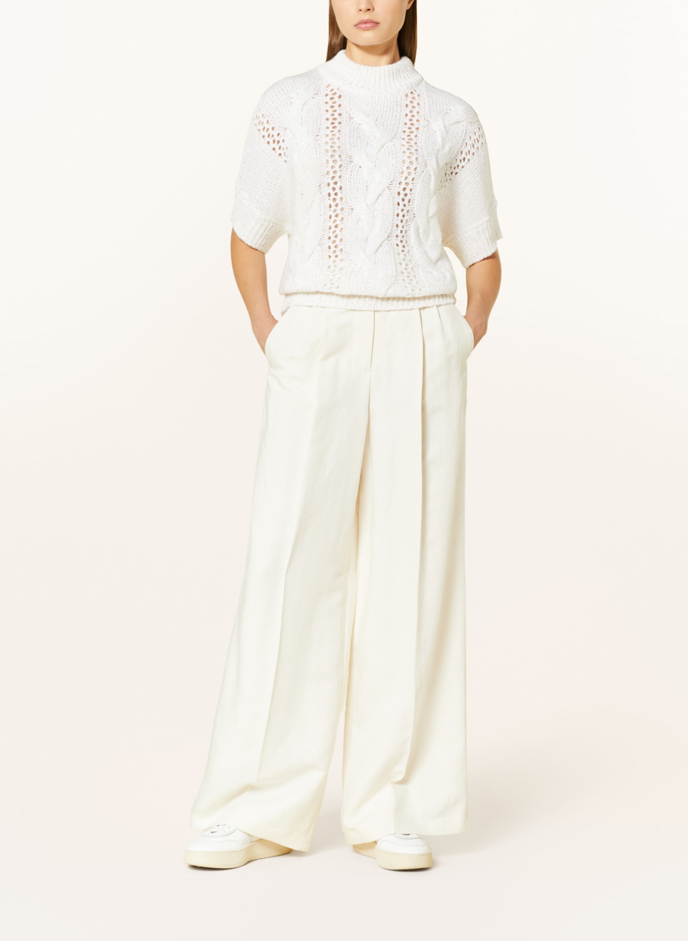 PESERICO Sweater with sequins, Color: CREAM (Image 2)