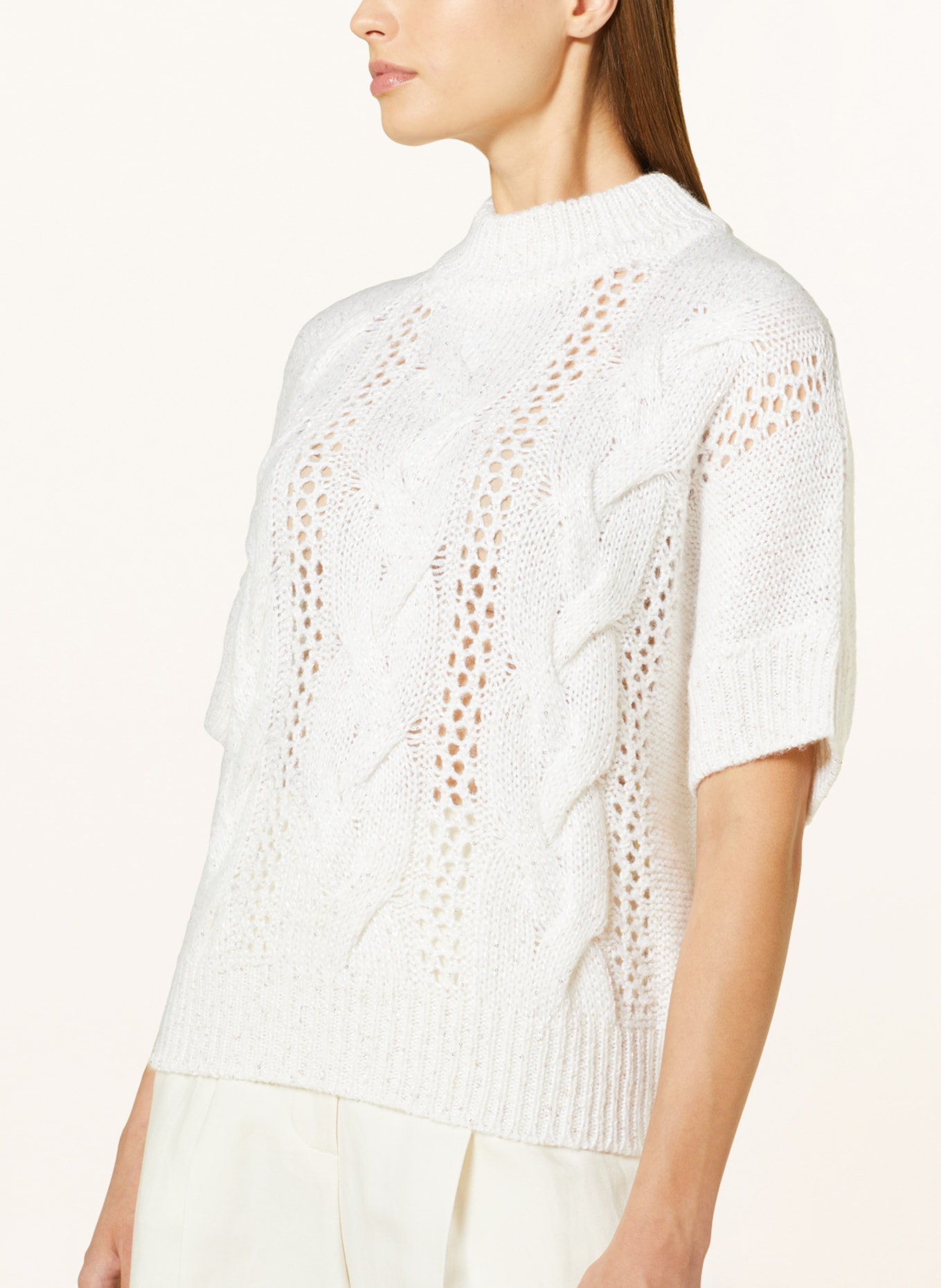 PESERICO Sweater with sequins, Color: CREAM (Image 4)