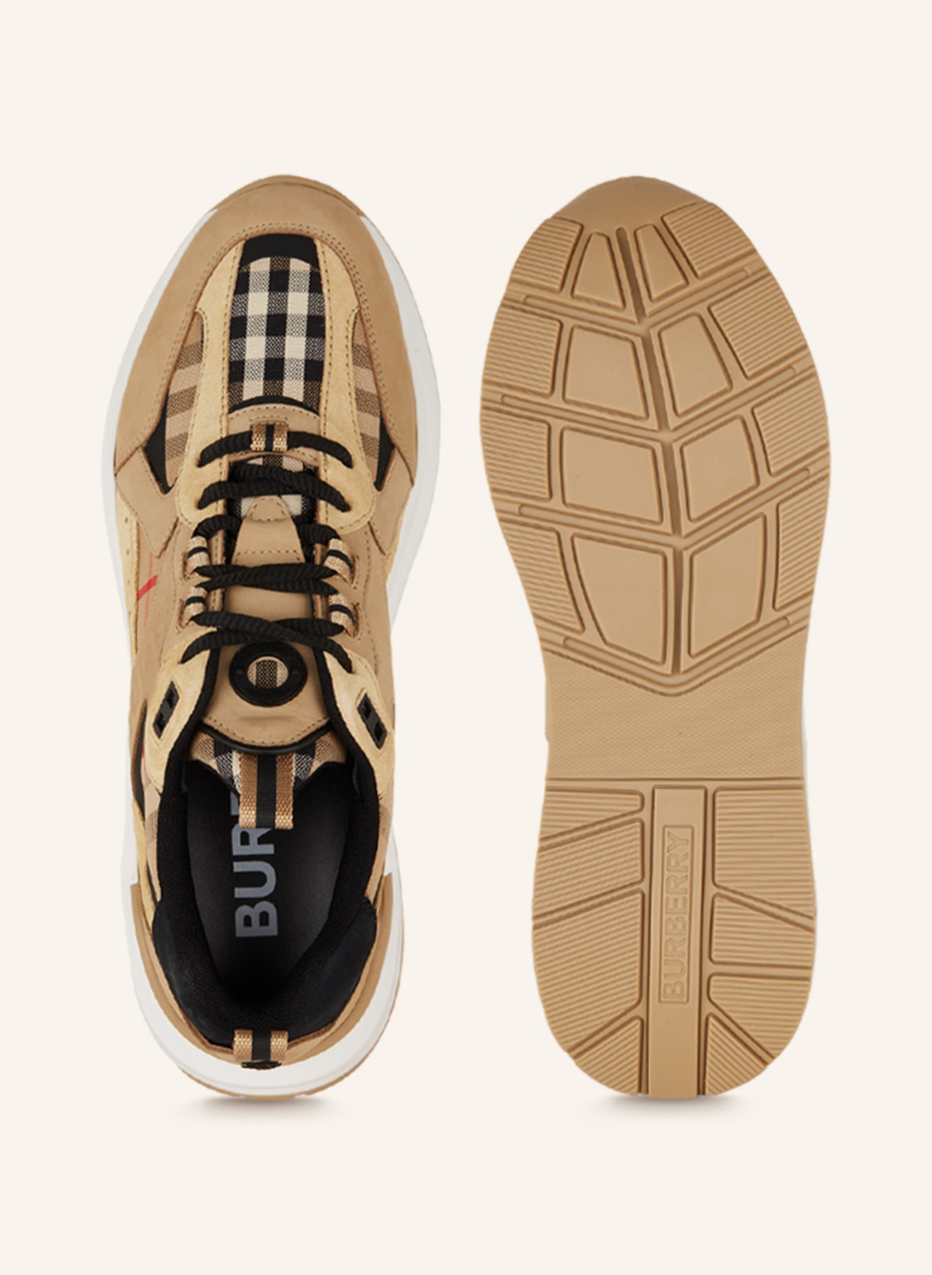 Red burberry sneakers sales