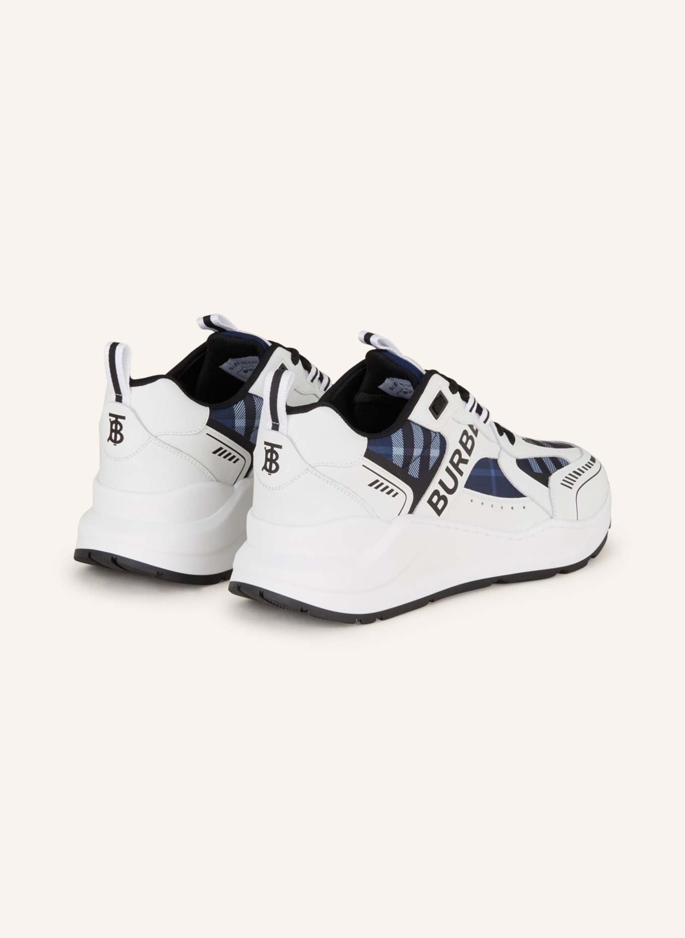 BURBERRY Sneakers SEAN, Color: WHITE/ BLACK/ DARK BLUE (Image 2)