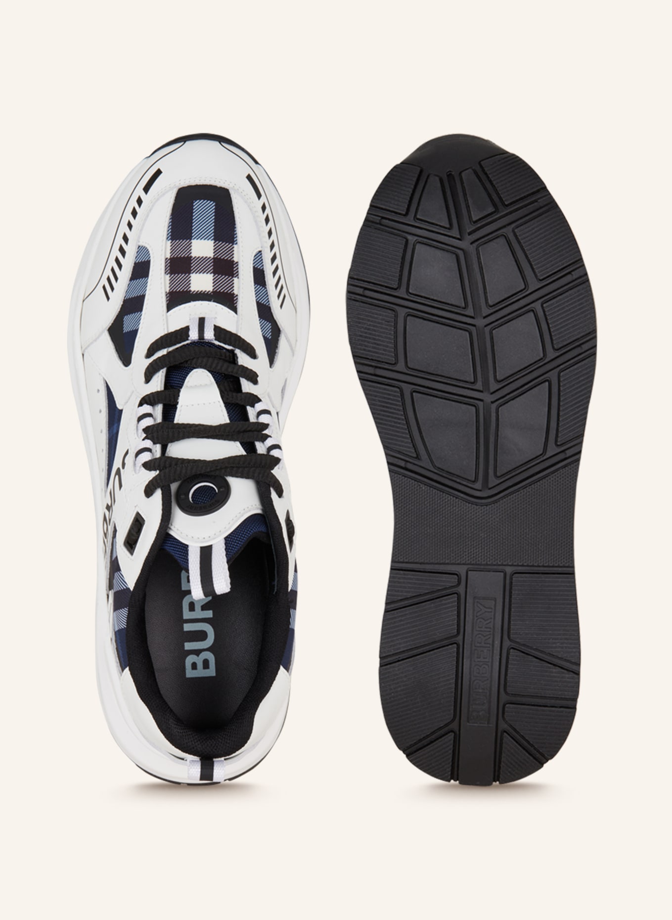 BURBERRY Sneakers SEAN, Color: WHITE/ BLACK/ DARK BLUE (Image 5)
