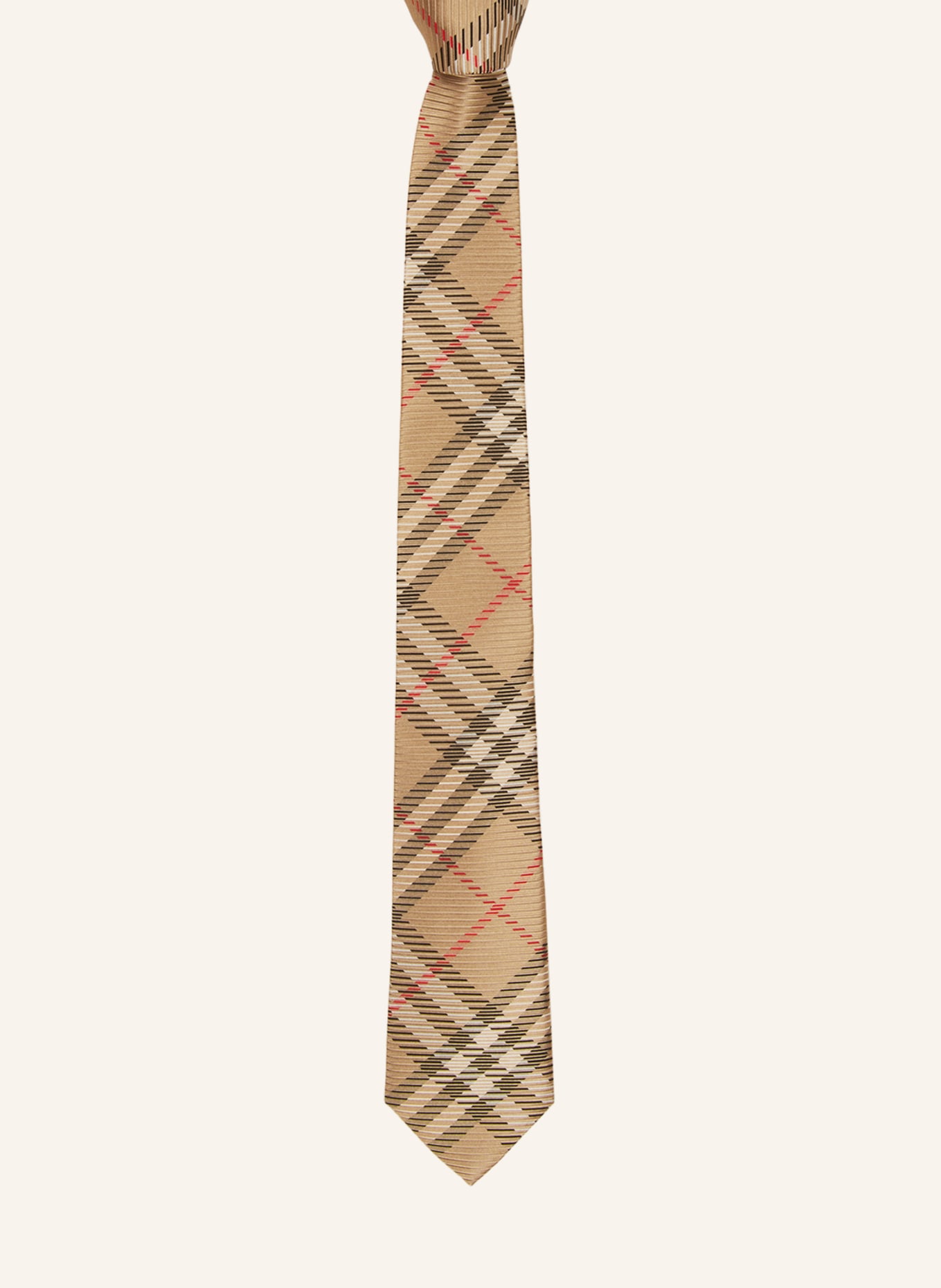BURBERRY Krawat MANSTON, Kolor: BEŻOWY/ CZARNY/ CZERWONY (Obrazek 2)