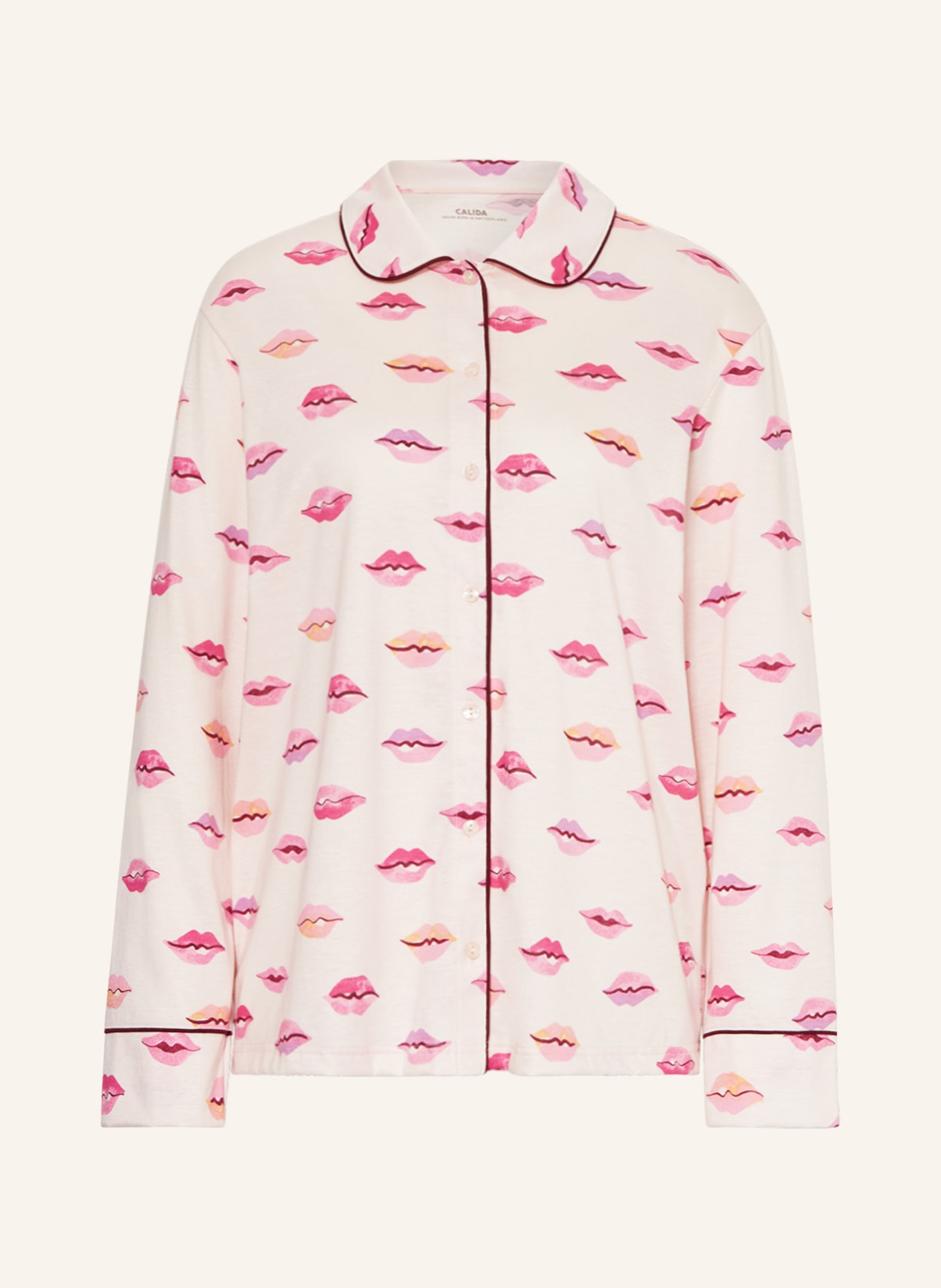 CALIDA Pyžamové tričko FAVOURITES KISS, Barva: RŮŽOVÁ (Obrázek 1)