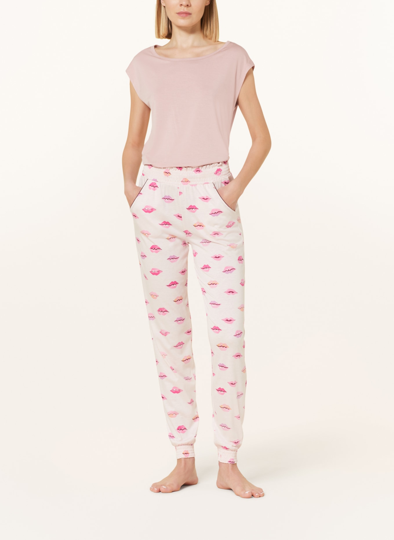 CALIDA Pajama pants FAVOURITES KISS, Color: LIGHT PINK/ PINK (Image 2)