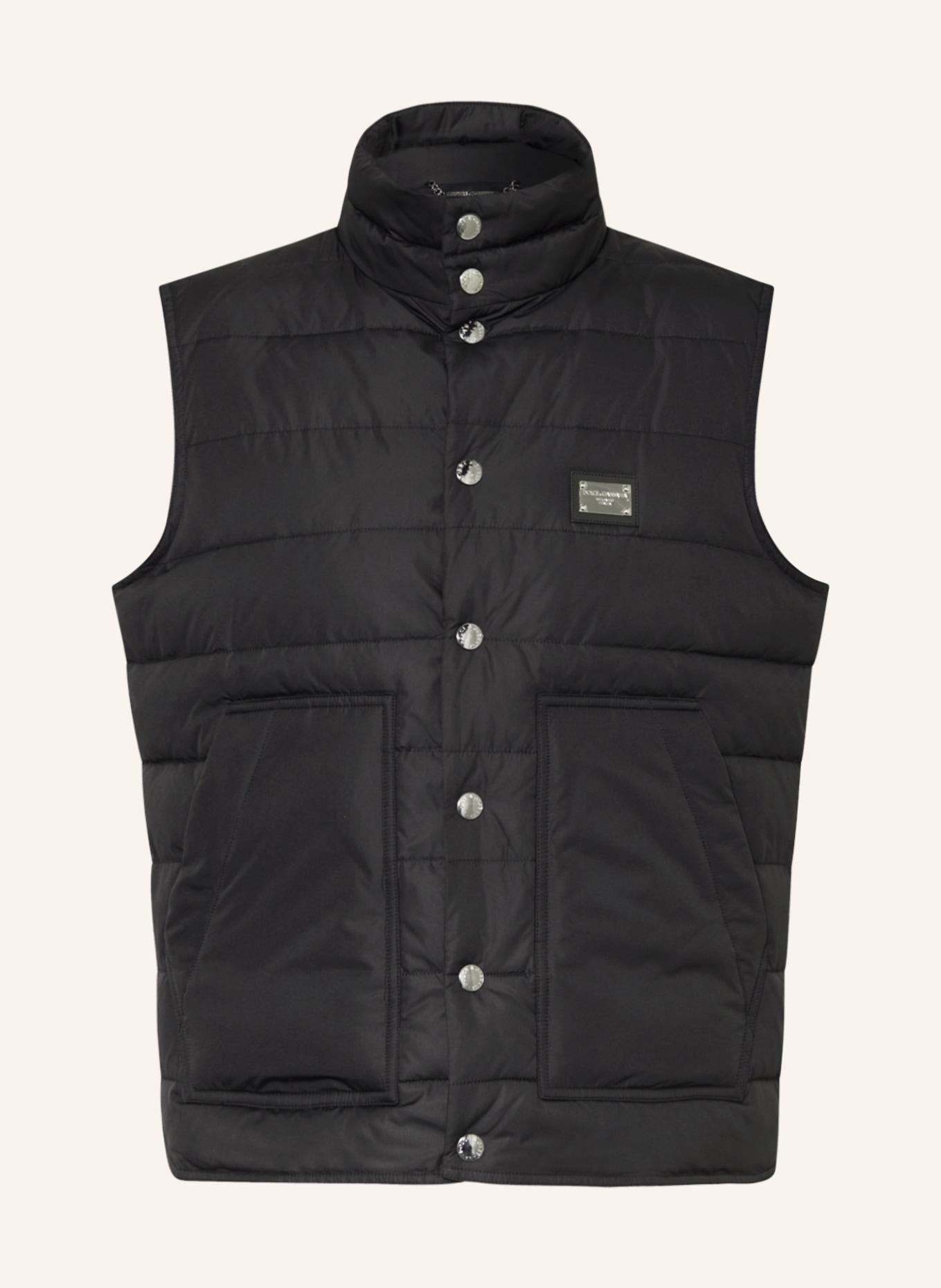 DOLCE & GABBANA Quilted vest, Color: BLACK (Image 1)
