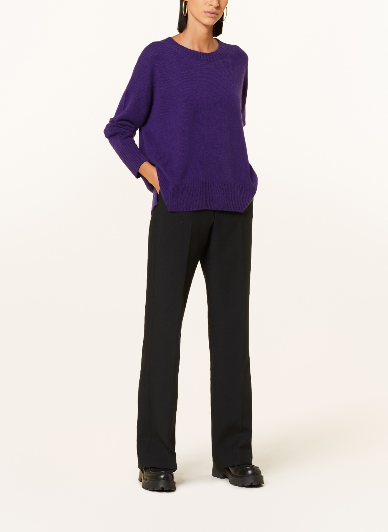 ALLUDE Cashmere-Pullover, Farbe: DUNKELLILA (Bild 2)